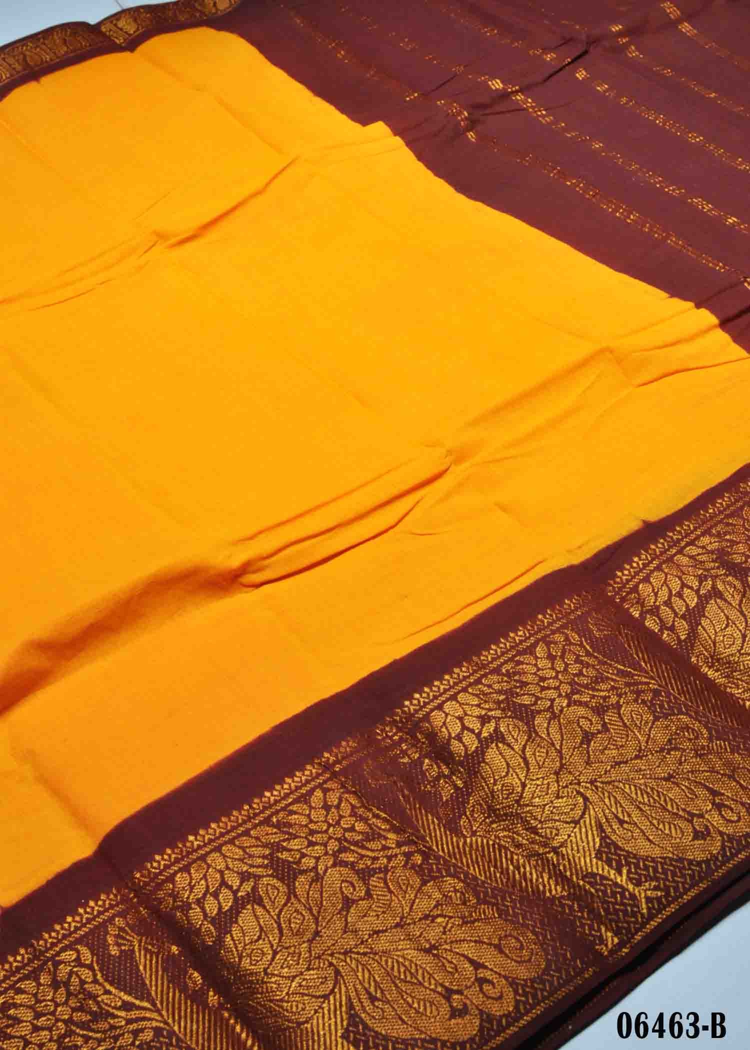 Mayura - 06463-B Yellow Color Madurai Sungudi Cotton Saree CM1419423