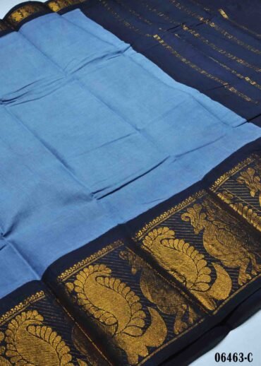 Mayura - 06463-C Ash Blue Color  Madurai Sungudi Cotton Saree CM1419423