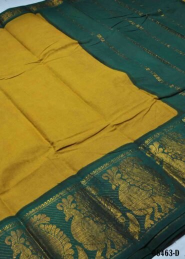 Mayura - 06463-D  Mustard Color  Madurai Sungudi Cotton Saree CM1419423