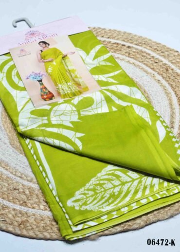 Milan - 06472-K Green Color  Mulmul Cotton Saree CM1394893