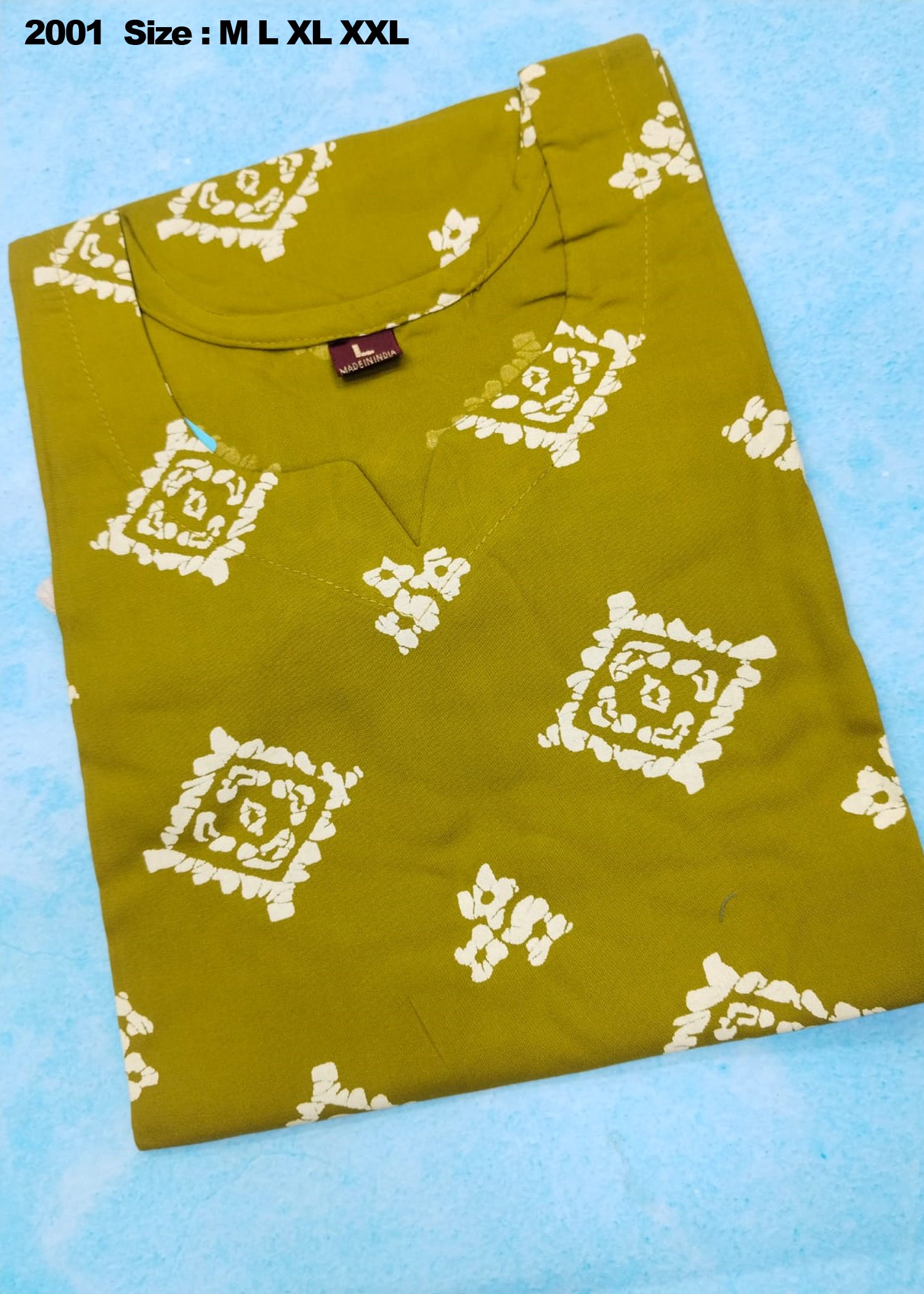 Priyamani - 2001 MehandiGreen Color Rayon Readymade Short Kurti CM1420701 (RR6B)