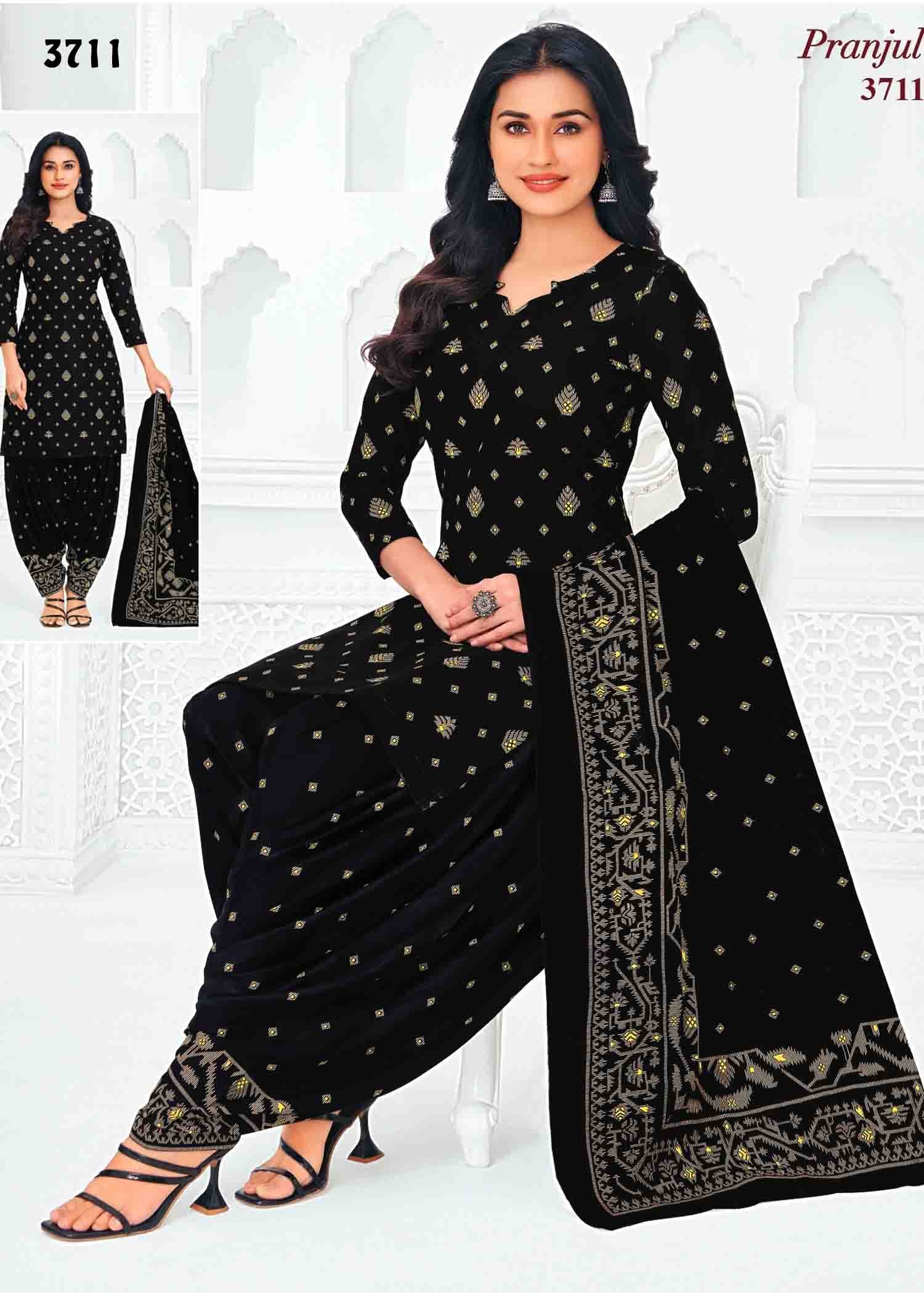 Pranjul Vol-37 - 3711 PeacockBlue Color Cotton Salwar Material CM1408920 (LR5C)