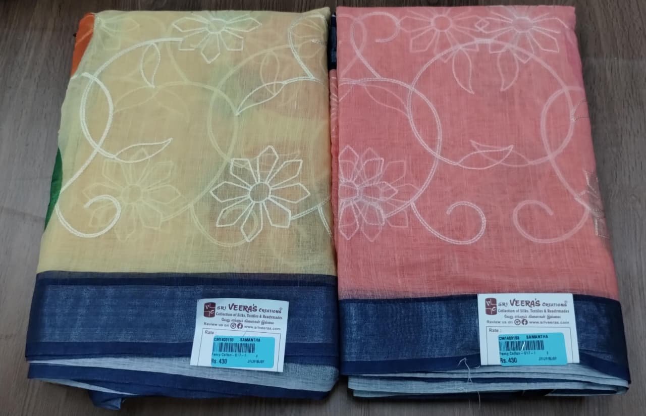 Jyothika - 06269-A Multi Color Excellent Linen Cotton Saree CM1403193 (RR1D)