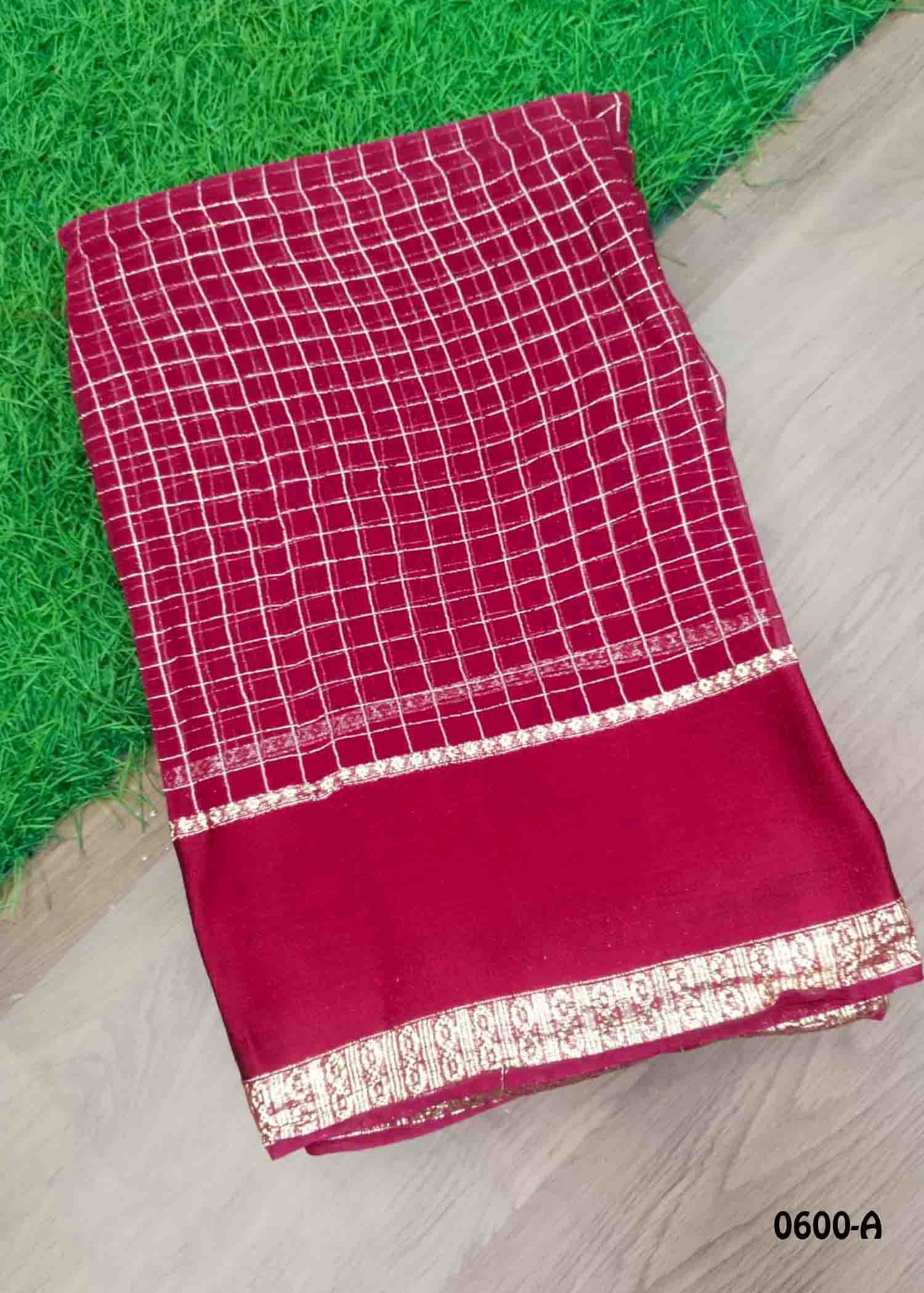 Rashmika - 0600-A RaniPink Color Excellent Viscose Georgette Saree CM1440072
