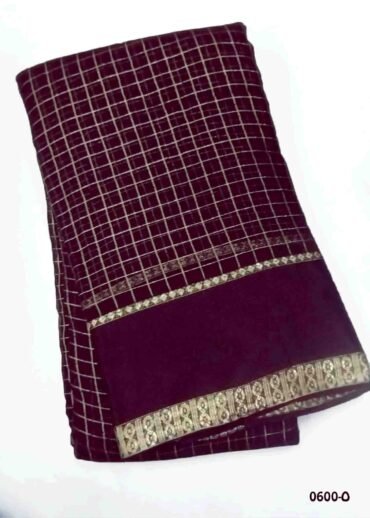 Rashmika - 0600-O   Purple Color Excellent Viscose Georgette Saree CM1440072