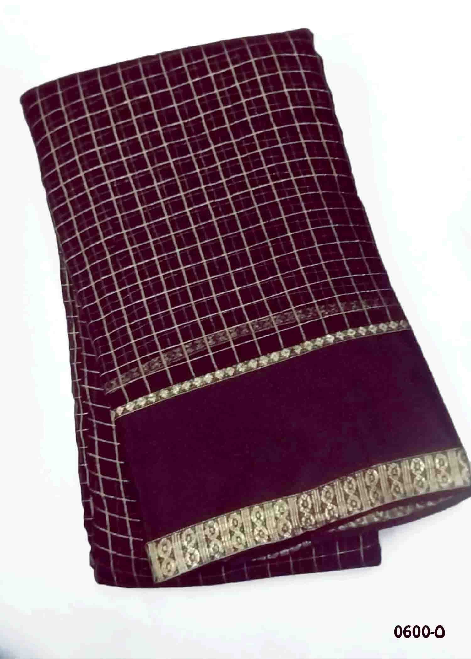 Rashmika - 0600-O Purple Color Excellent Viscose Georgette Saree CM1440072