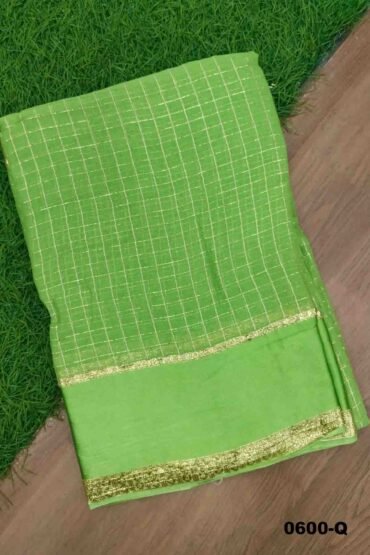 Rashmika - 0600-Q   Green Color Excellent Viscose Georgette Saree CM1443948