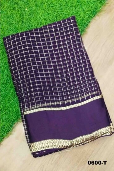 Rashmika - 0600-T   DarkPurple Color Excellent Viscose Georgette Saree CM1443948