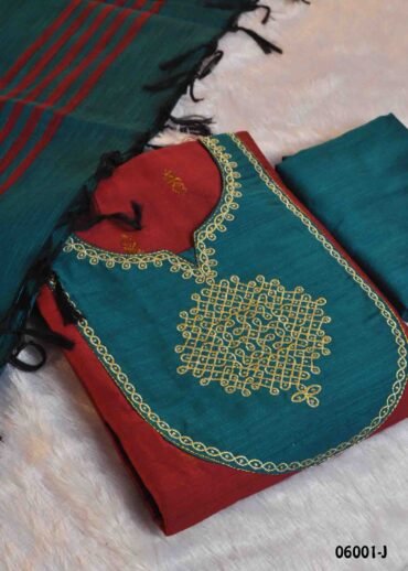 Hivanshika - 06001-J   DarkRed Color Treaditional South Silk Salwar Material CM1429510