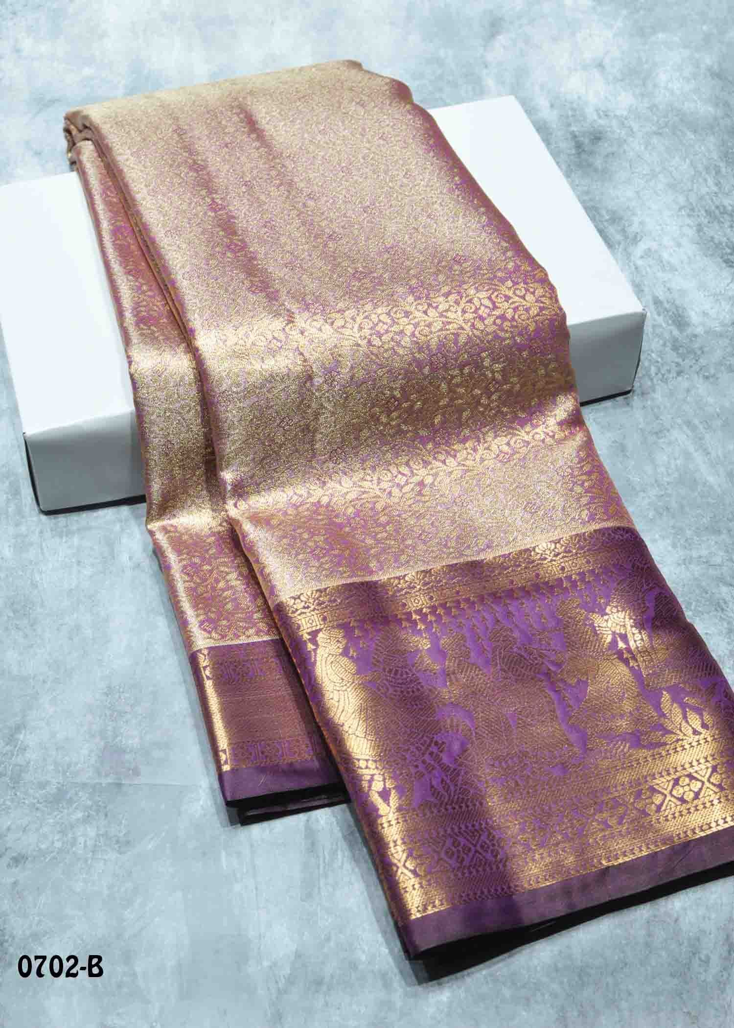 Lakshana - 0702-B LightPurple Color Excellent Traditional Semi-Pattu Saree CM1433460