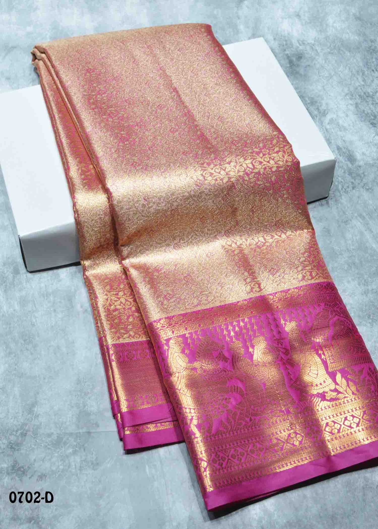 Lakshana - 0702-D Pink Color Excellent Traditional Semi-Pattu Saree CM1433460