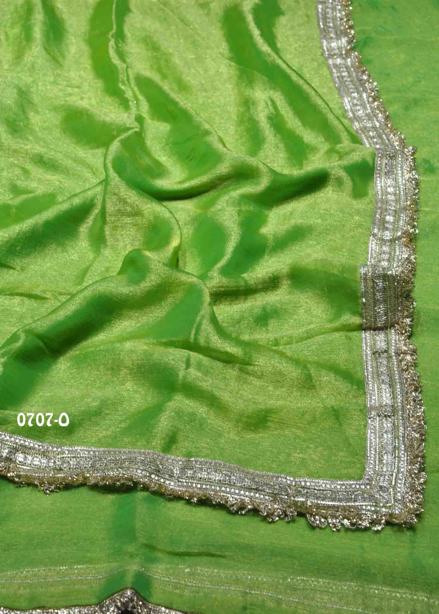Rithvika - 0707-O ParrotGreen Color Excellent Space Silk Saree CM1423924