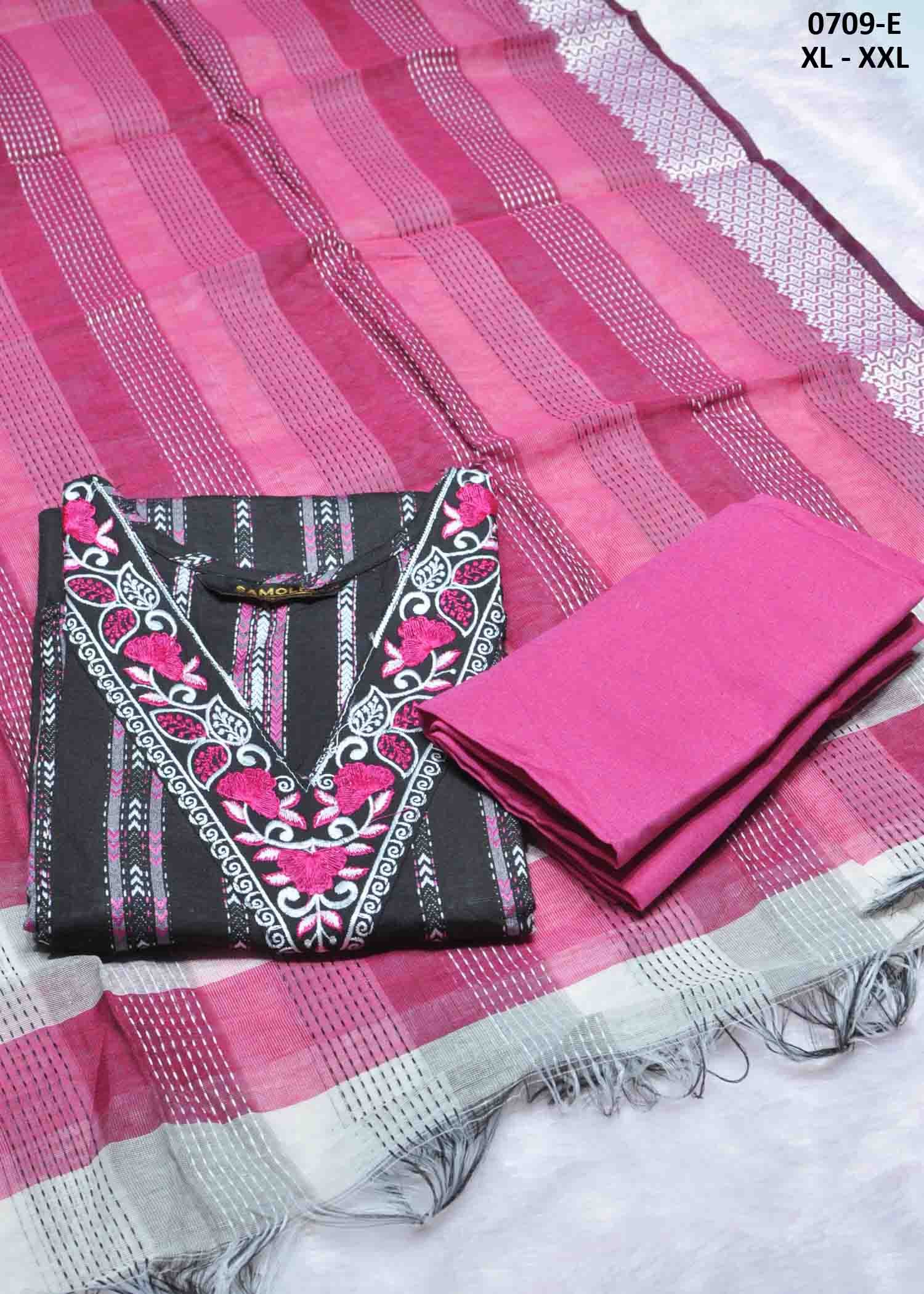 Sameera - 0709-E Black Color Readymade Cotton (Straight Pant) Salwar CM1437345 (RR5E)