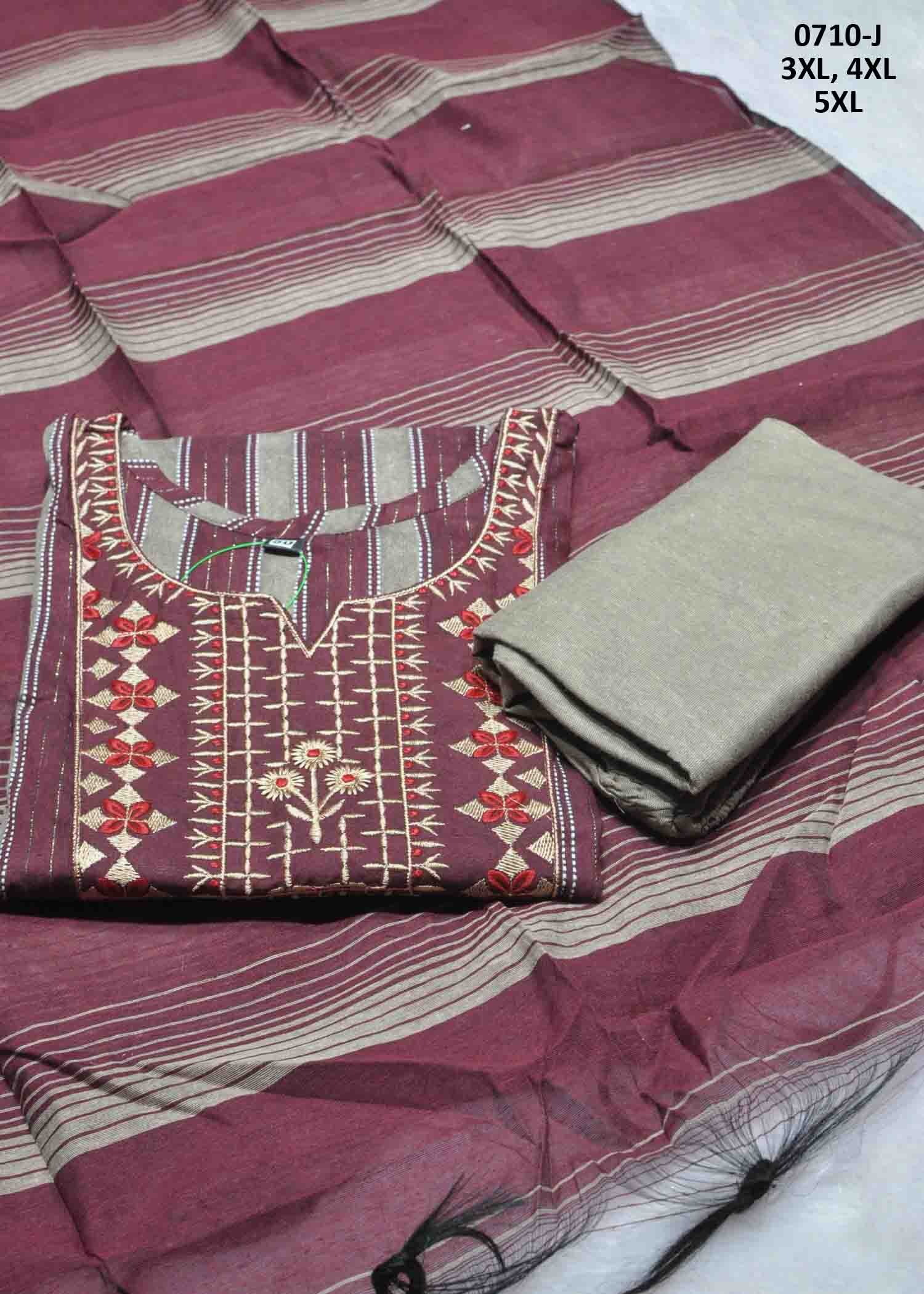 Saira - 0710-J Maroon Color Readymade Cotton (Straight Pant) Salwar CM1437345 (RR5E)