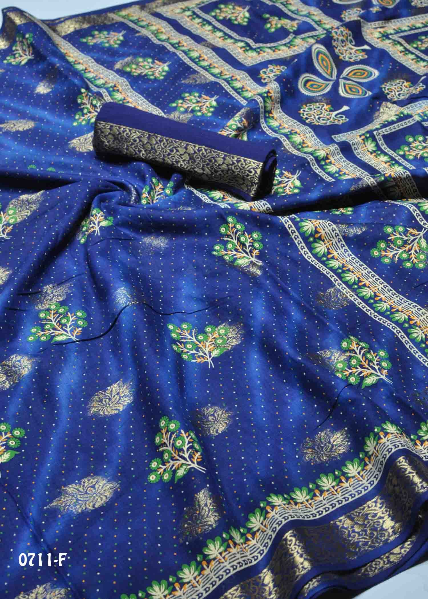 Nilani- 0711-F InkBlue Color Excellent Pure Cotton Saree CM1431738