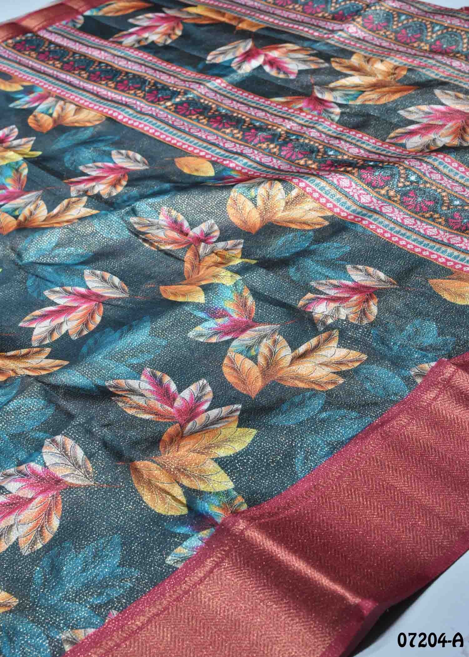 Vasundara - 07204-A Green Color Trendy Fancy Cotton Saree CM1420922 (LR1E)