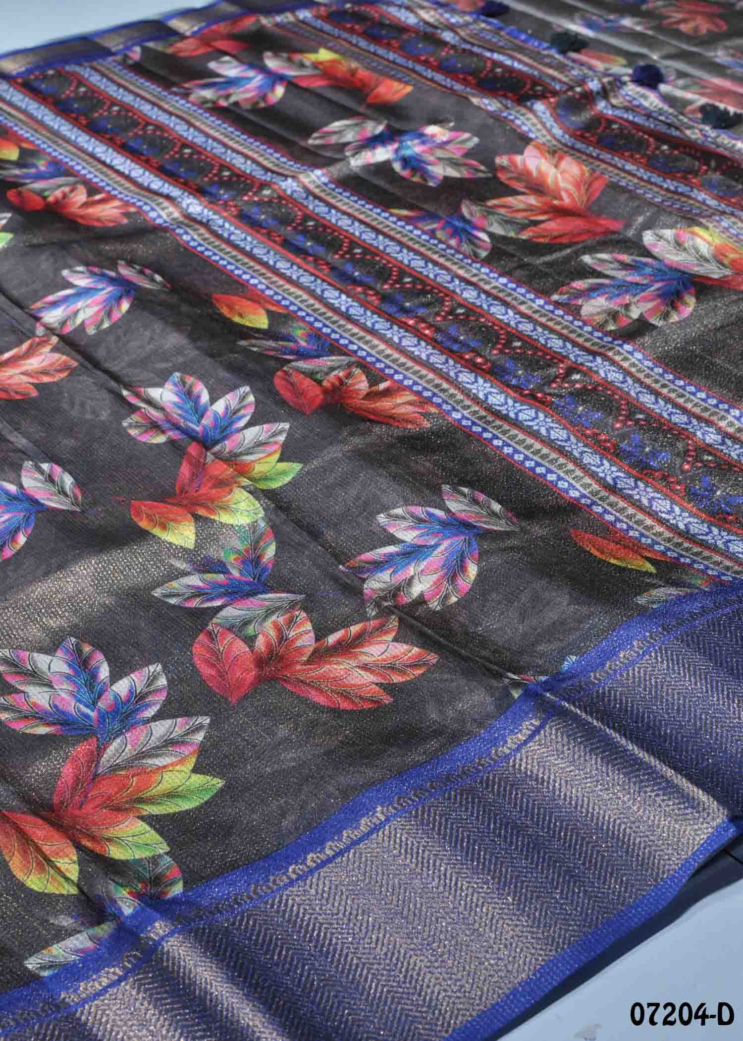 Vasundara - 07204-D Brown Color Trendy Fancy Cotton Saree CM1420922 (LR1E)