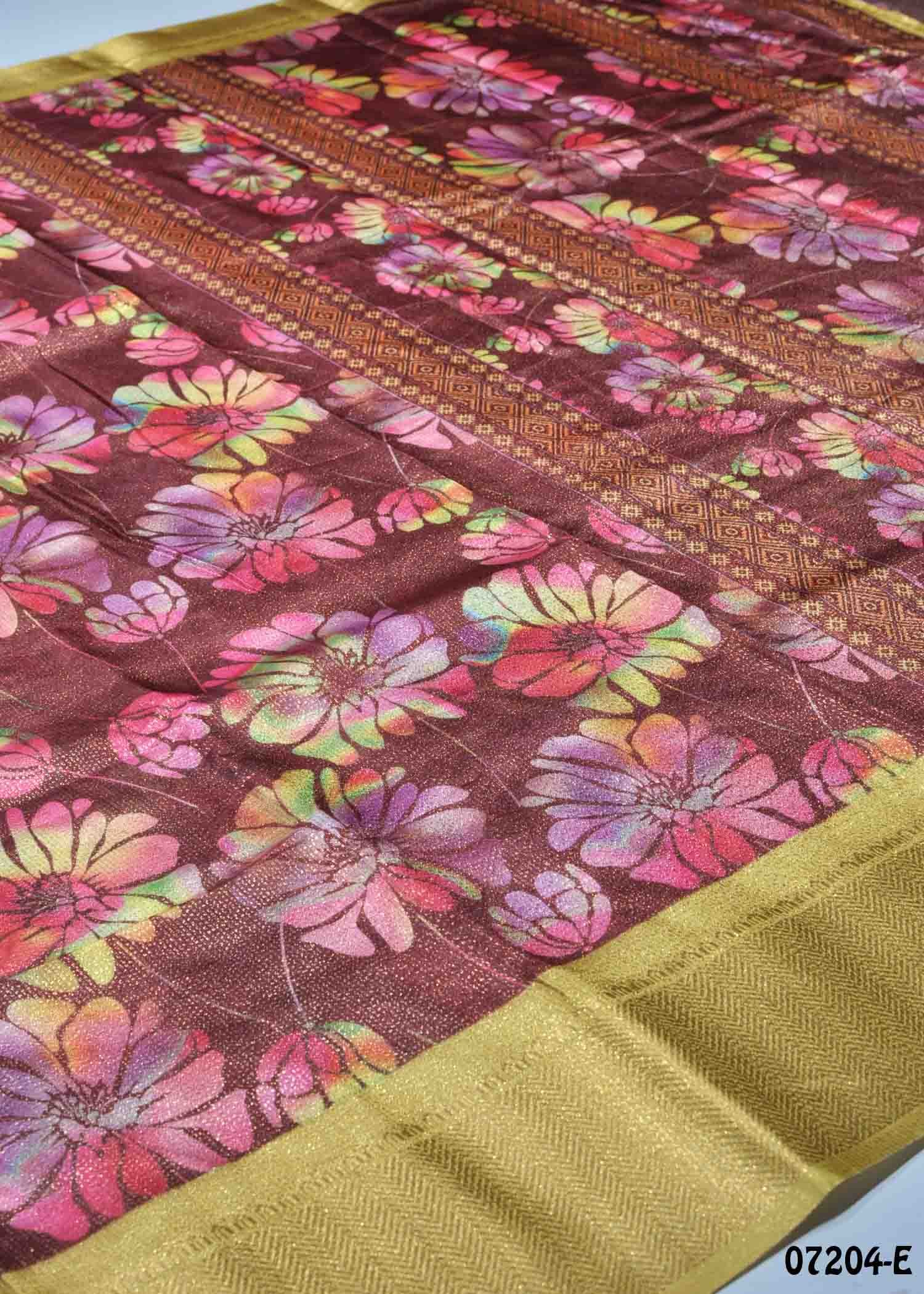 Vasundara - 07204-E Maroon Color Trendy Fancy Cotton Saree CM1420922 (LR1E)