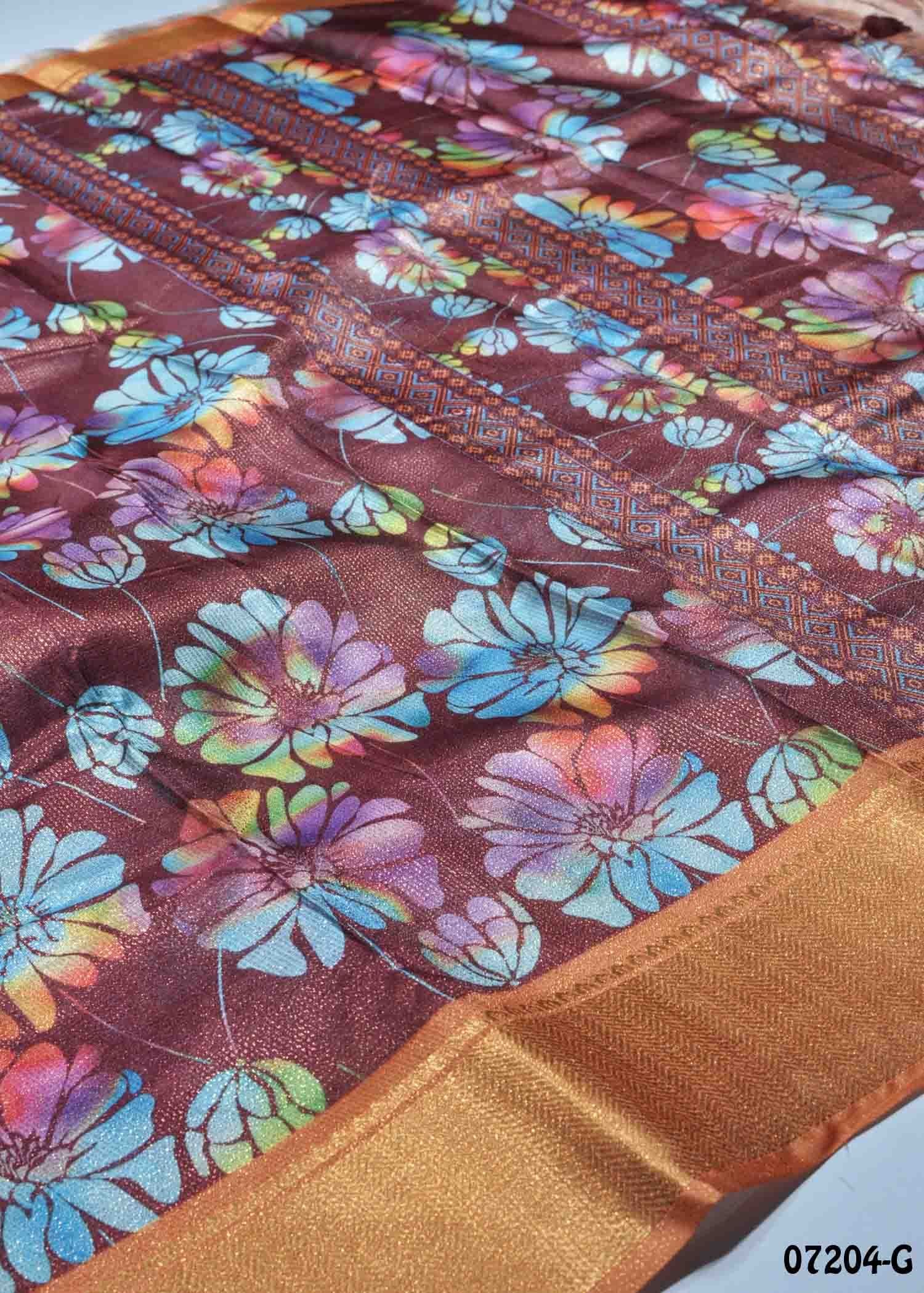 Vasundara - 07204-G Maroon Color Trendy Fancy Cotton Saree CM1420922 (LR1E)