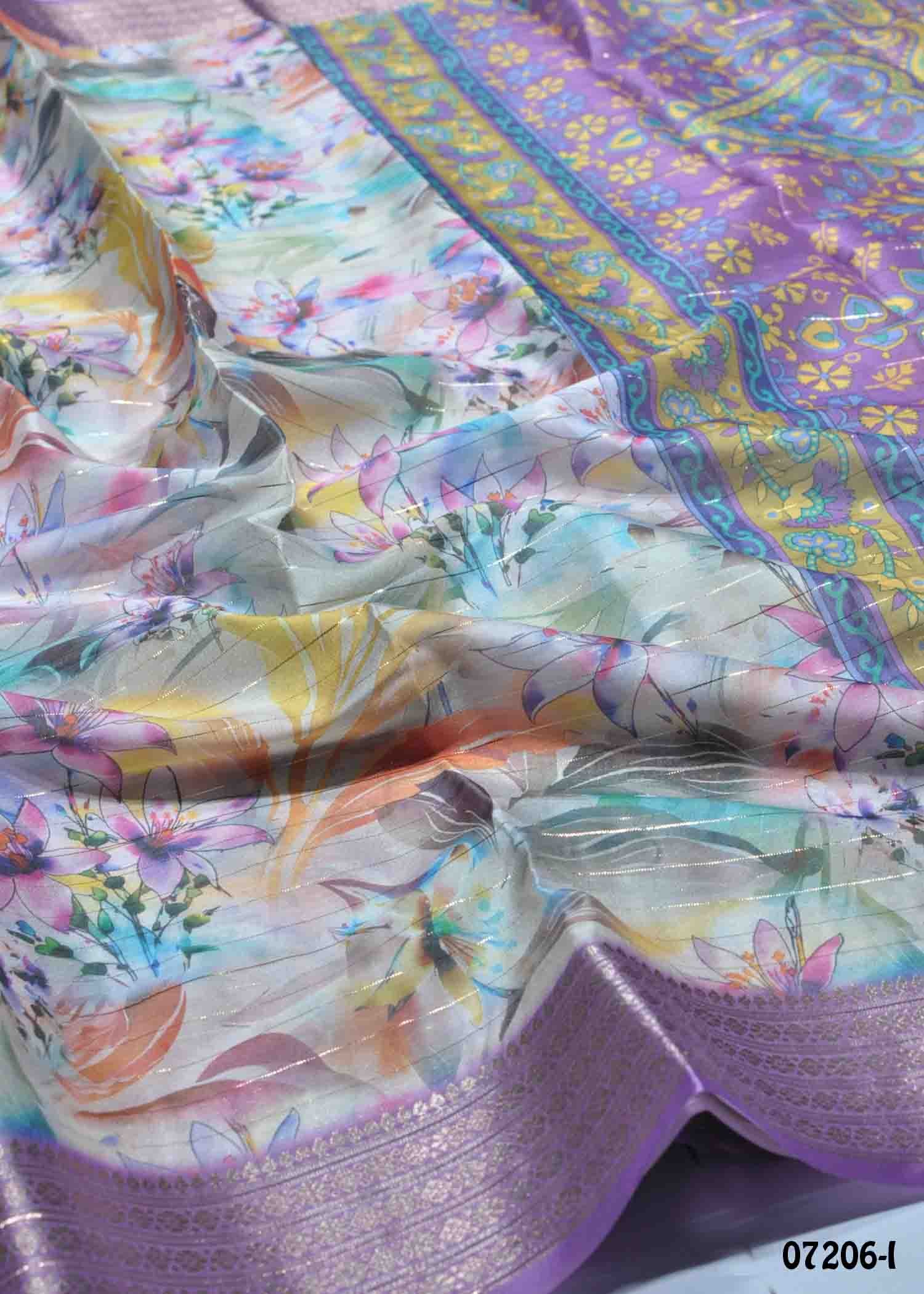 Shajitha - 07206-I Purple Color Trendy Fancy Cotton Saree CM1413505 (LR1D)