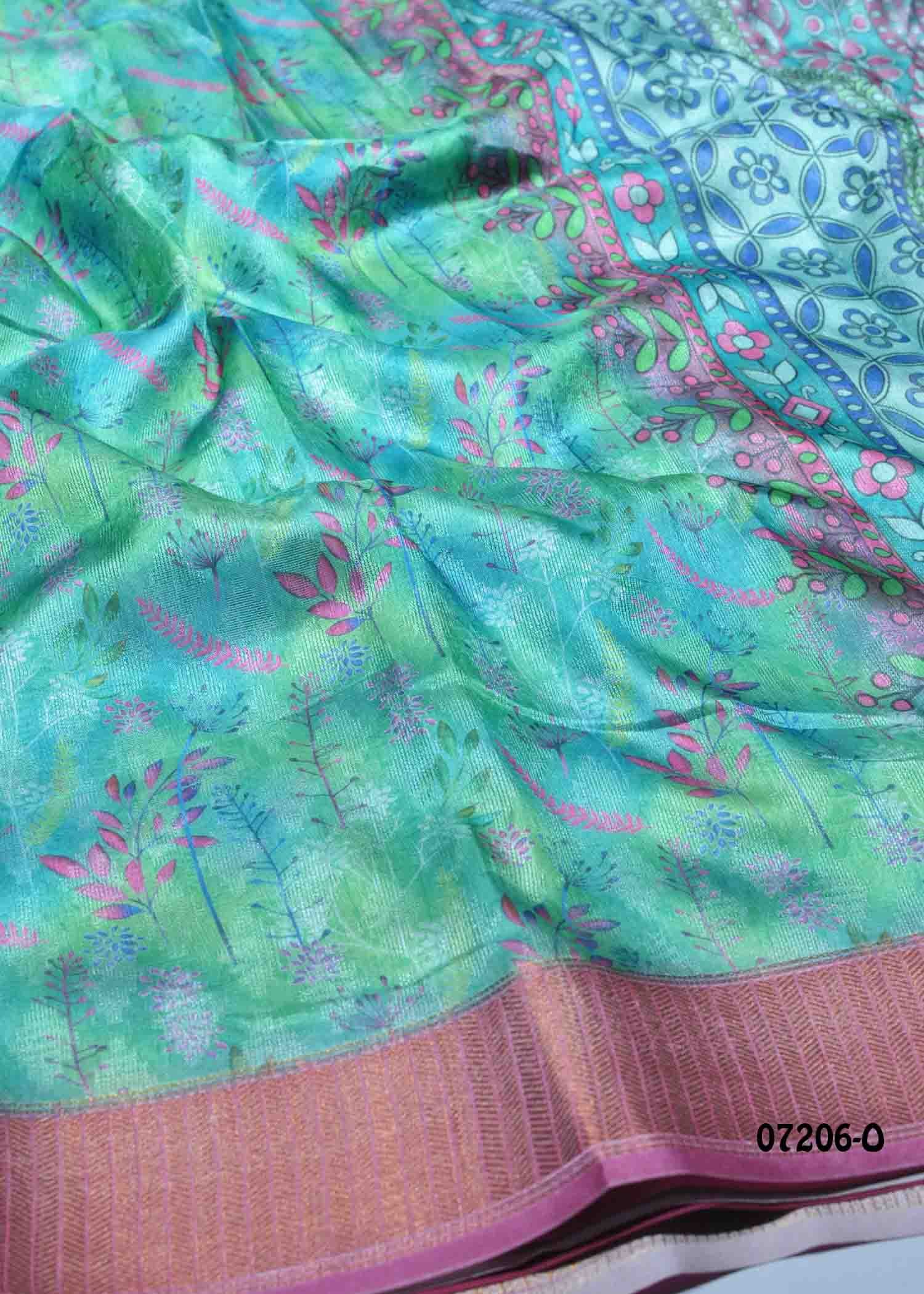 Shajitha - 07206-O Green Color Trendy Fancy Cotton Saree CM1413505 (LR1D)