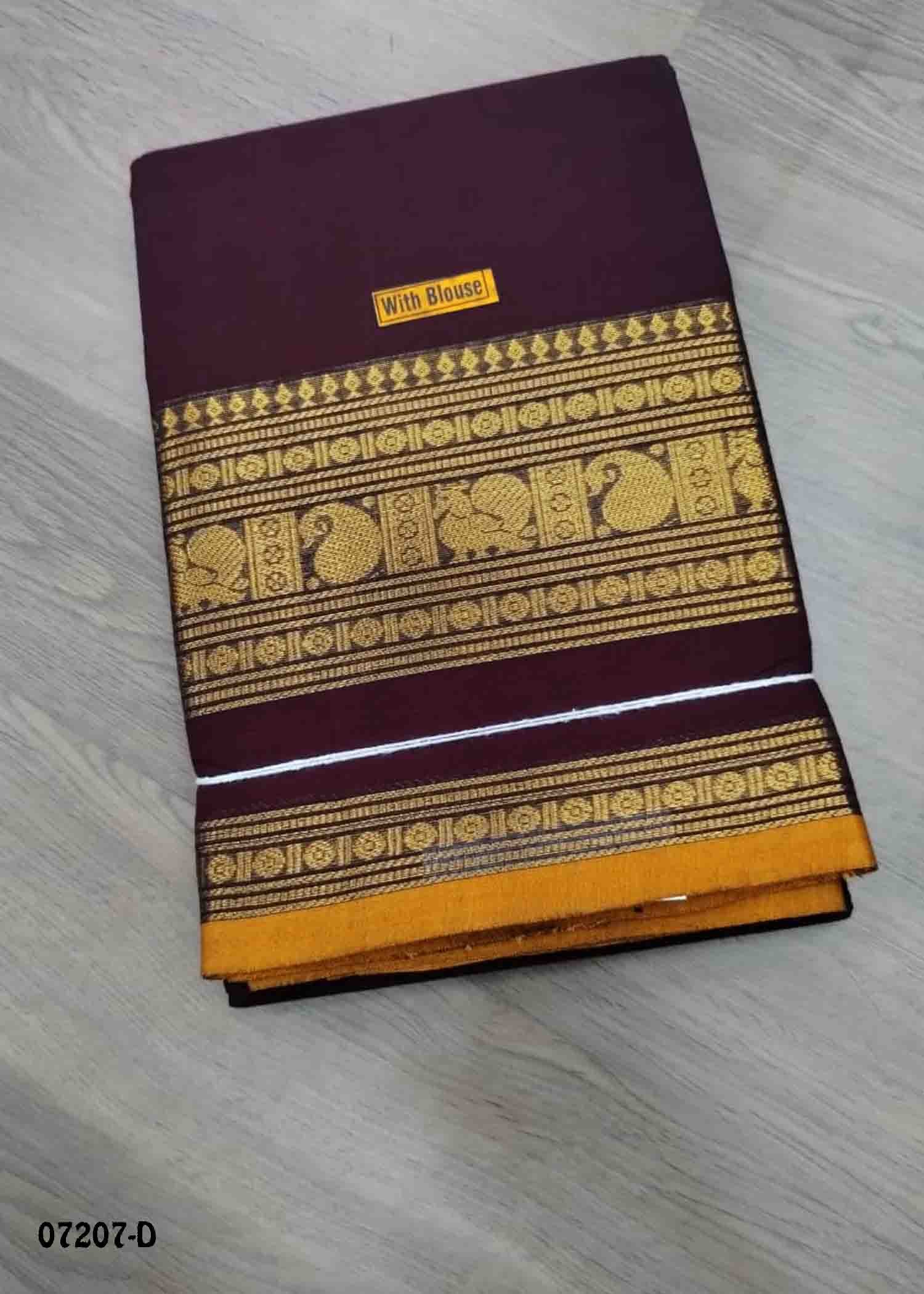 Tamilselvi - 07207-D Maroon Color Excellent Traditional Chettinad Cotton Saree CM143000 (LR1B)