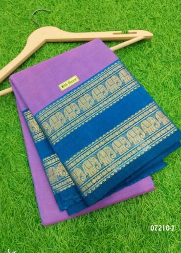 Komalalakshmi - 07210-J  MardigasPurple Color Traditional Chettinad Cotton Saree CM1423125 (LR1B)