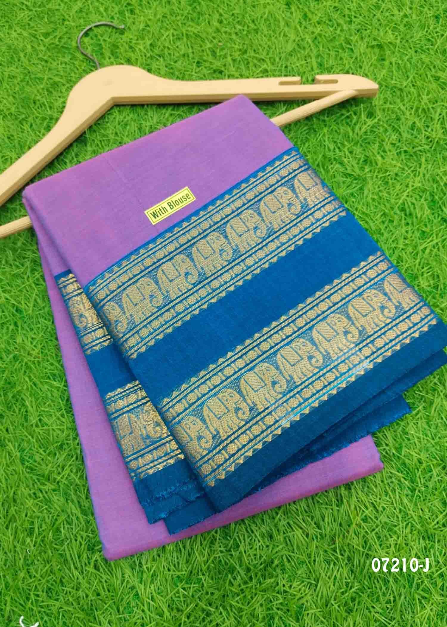 Komalalakshmi - 07210-J MardigasPurple Color Traditional Chettinad Cotton Saree CM1423125 (LR1B)
