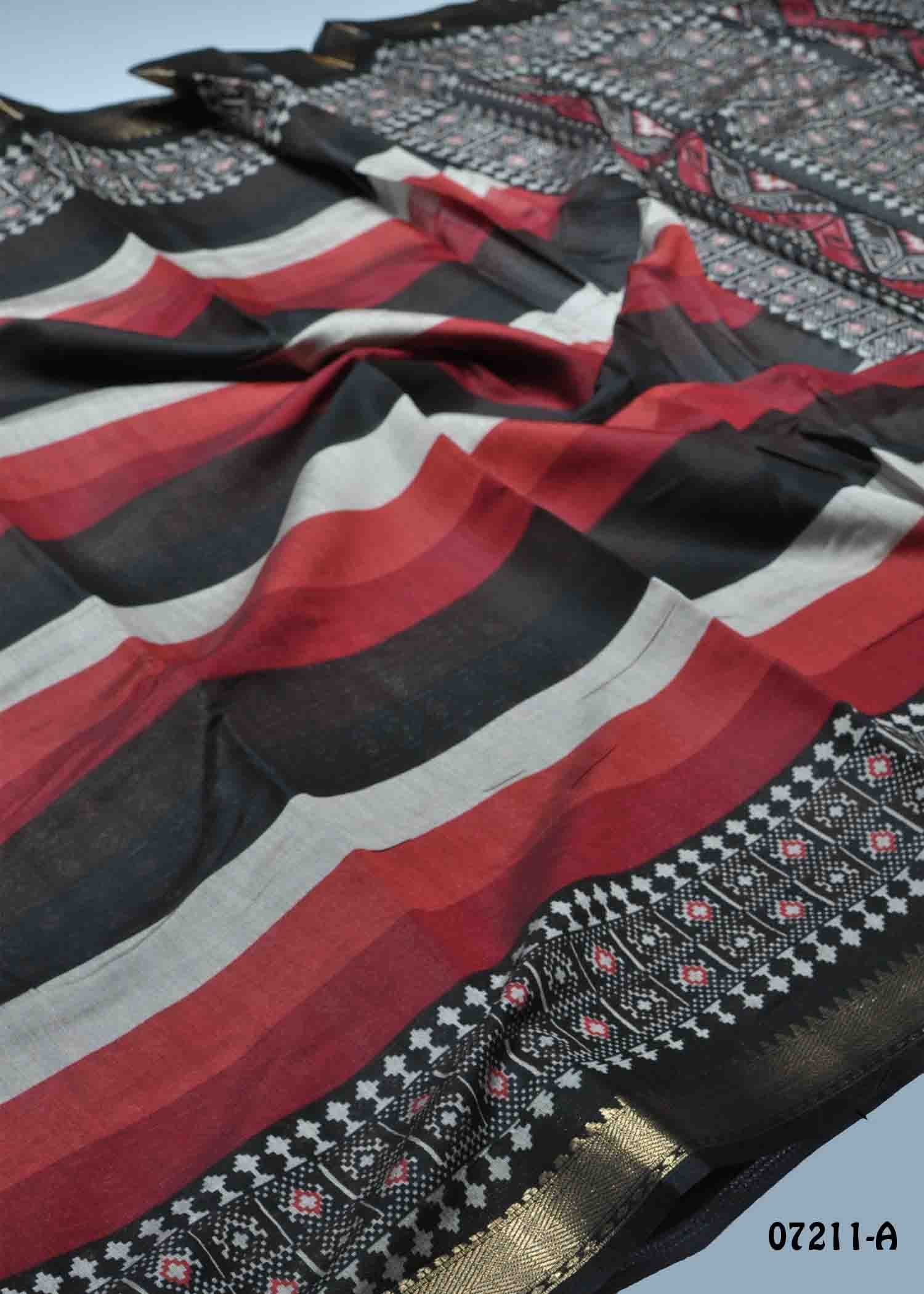 Sandhiya - 07211-A Multi Color Trendy Fancy Cotton Saree CM1416642 (LR2E)