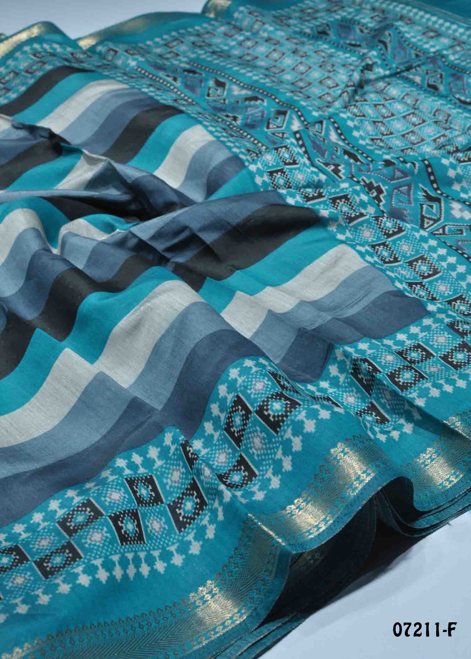Sandhiya - 07211-F Multi Color Trendy Fancy Cotton Saree CM1416642 (LR2E)