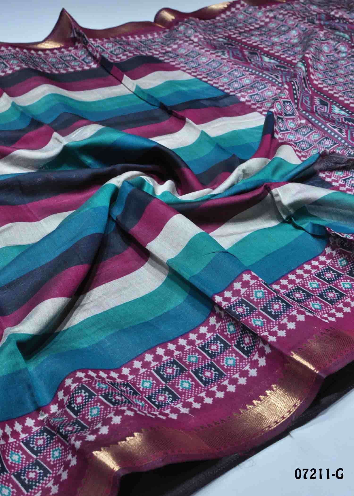 Sandhiya - 07211-G Multi Color Trendy Fancy Cotton Saree CM1416642 (LR2E)