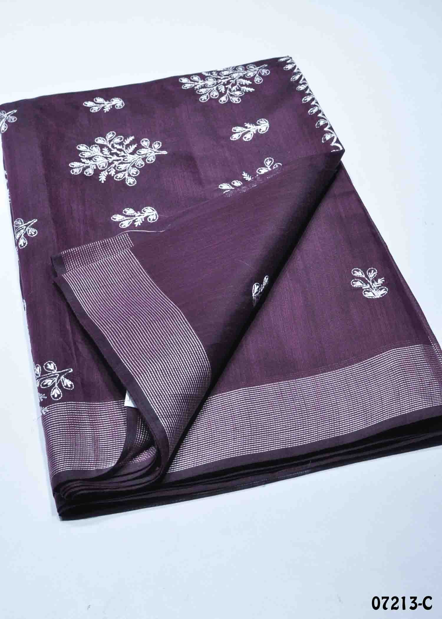 Thiya - 07213-C Purple Color Trendy Mixed Cotton Saree CM1428606 (LR2C)