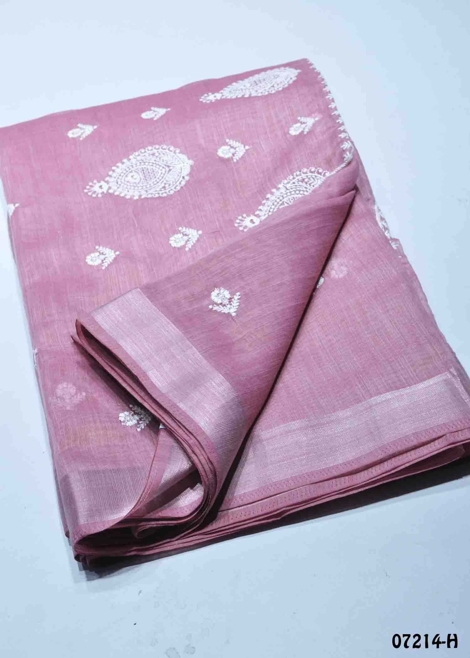 Thanushka - 07214-H Pink Color Trendy Mixed Cotton Saree CM1428606 (LR2C)