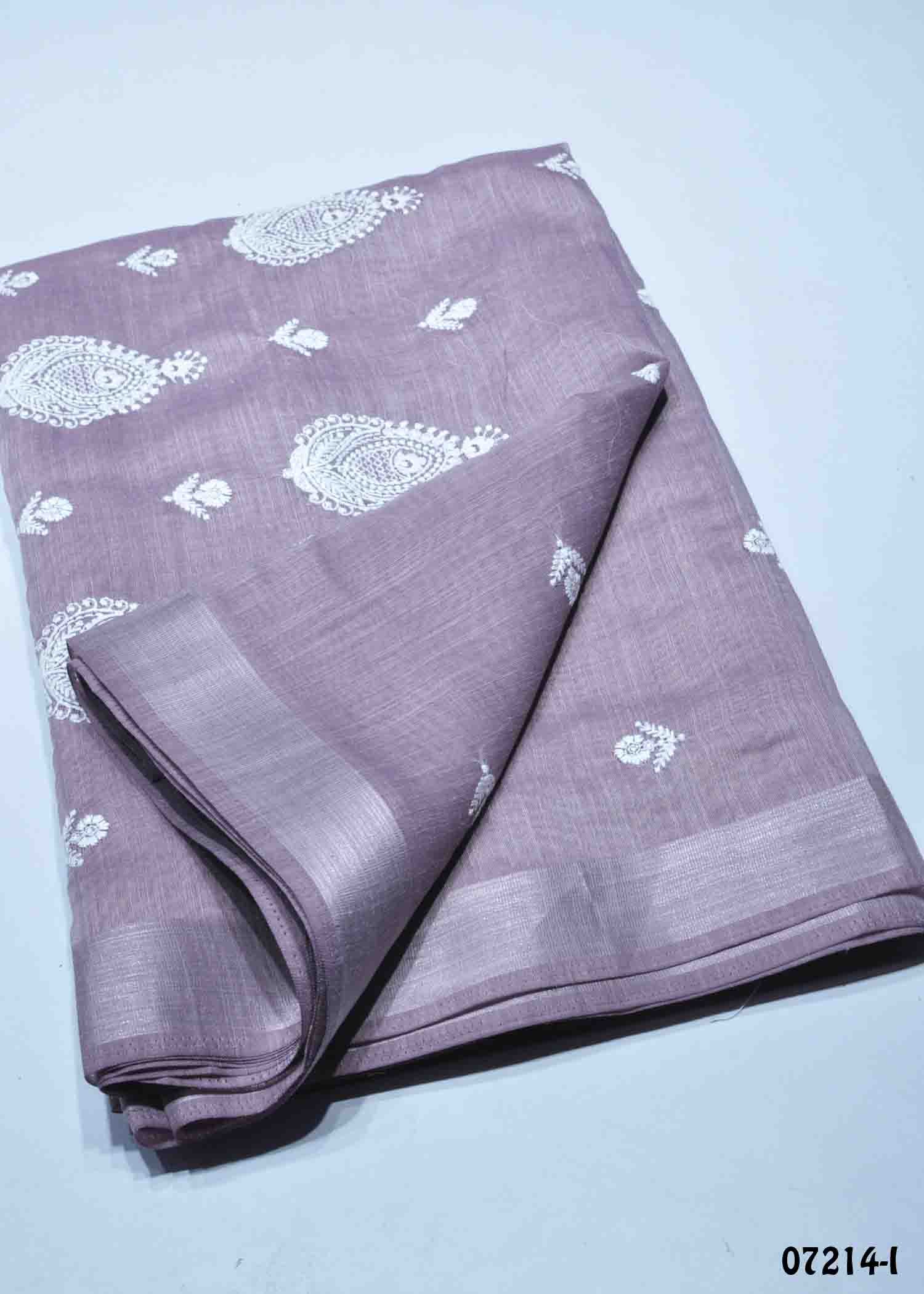Thanushka - 07214-I ThistlePurple Color Trendy Mixed Cotton Saree CM1428606 (LR2C)