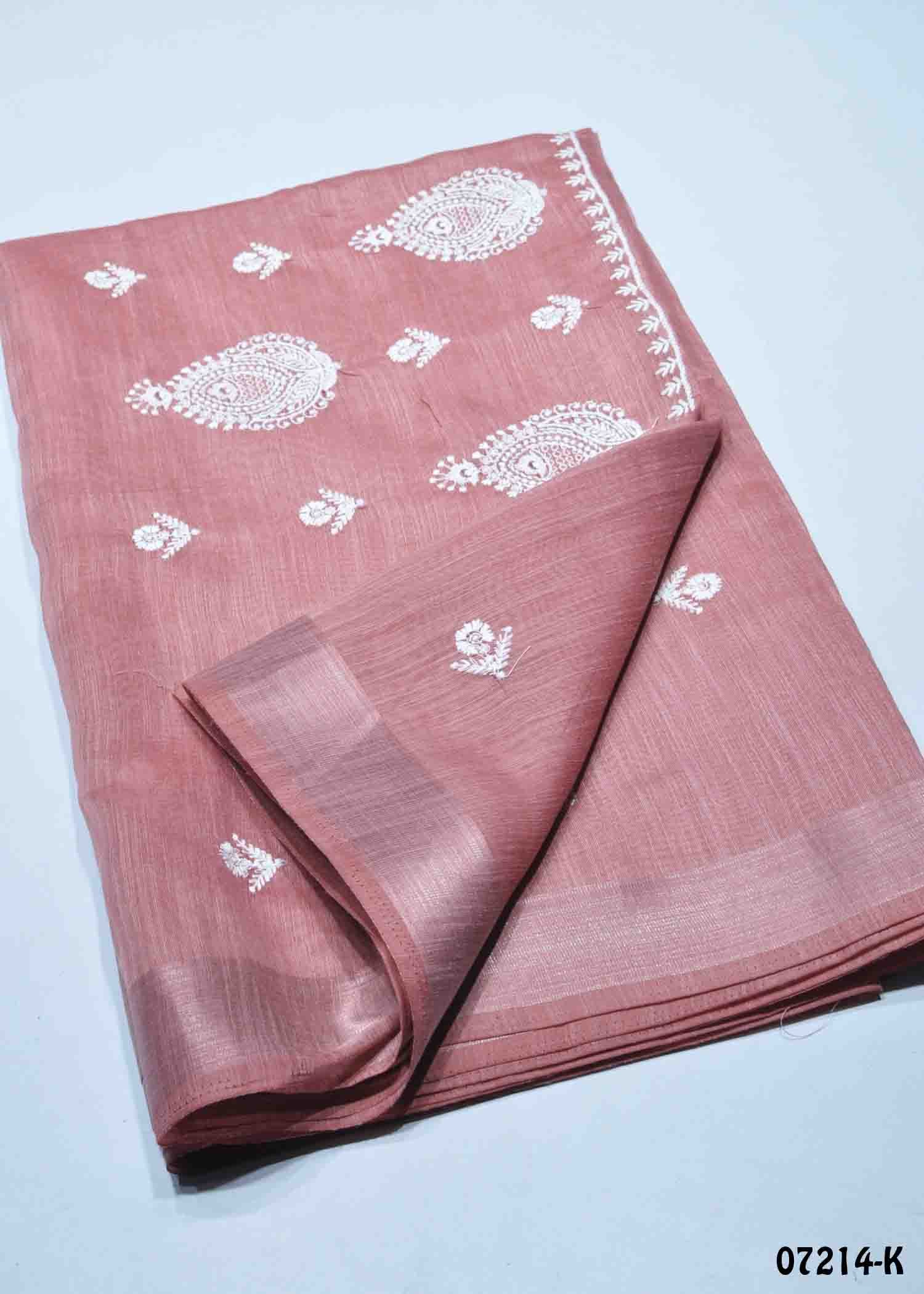 Thanushka - 07214-K IndianRed Color Trendy Mixed Cotton Saree CM1428606 (LR2C)