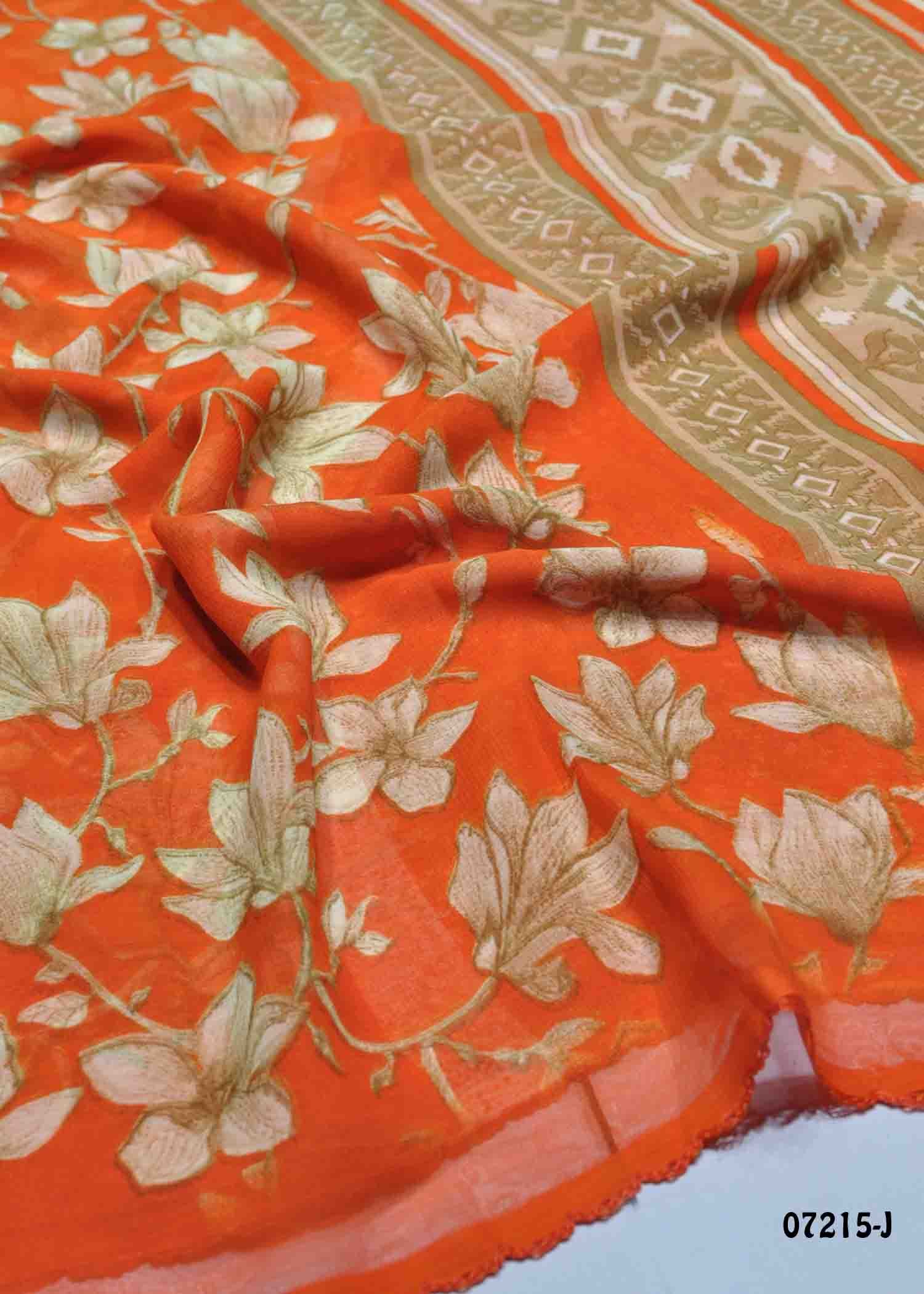 Suhasini - 07215-J Orange Color Excellent Georgette Saree CM1426716 (LR2D)