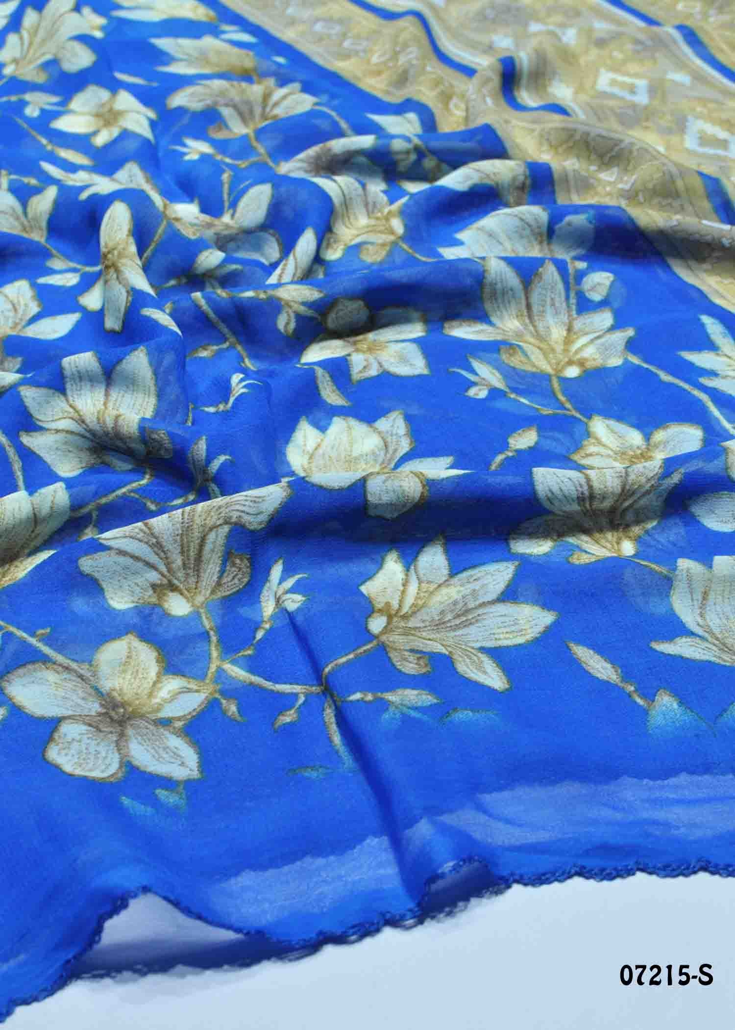 Suhasini - 07215-S Inkblue Color Excellent Georgette Saree CM1426716 (LR2D)