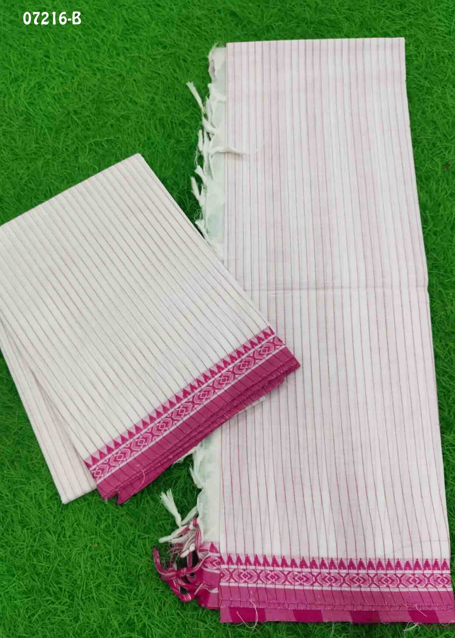 Navya - 07216-B White Color Treaditional South Cotton Salwar Material CM1424365 (LR1C)
