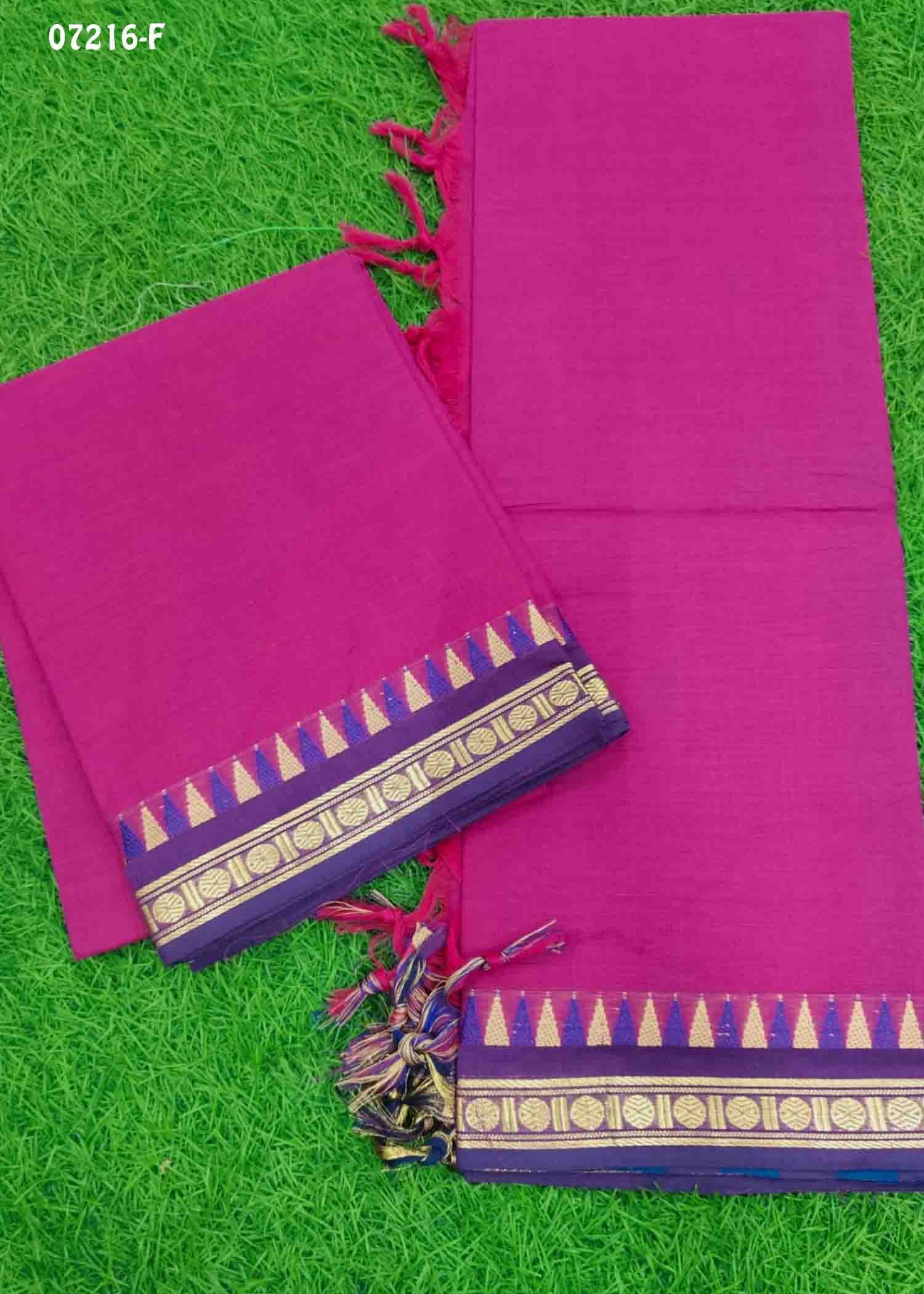 Navya - 07216-F Magenta Color Treaditional South Cotton Salwar Material CM1424365 (LR1C)