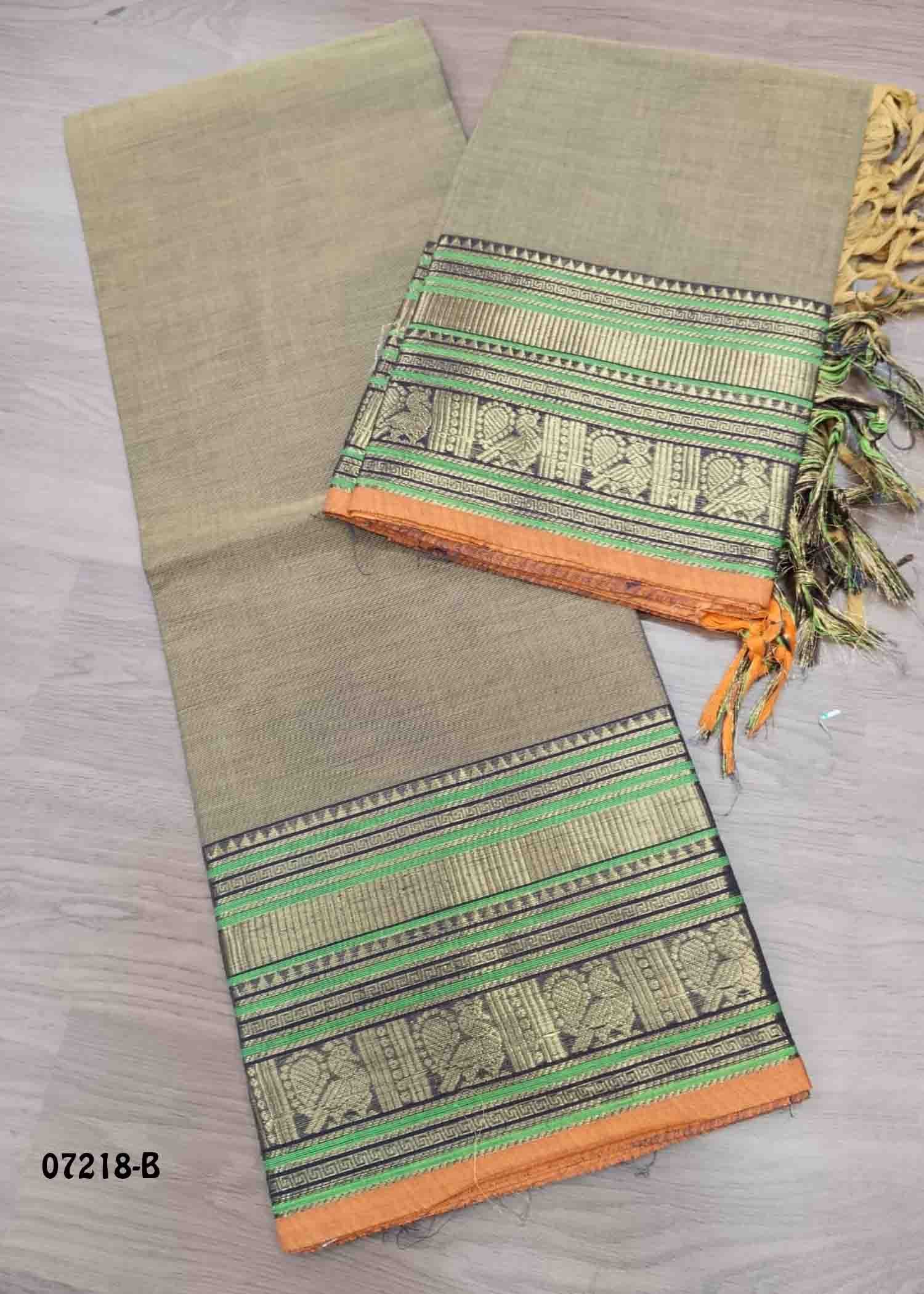 Nilani - 07218-B Tan Color Treaditional South Cotton Salwar Material CM1424367 (LR6C)