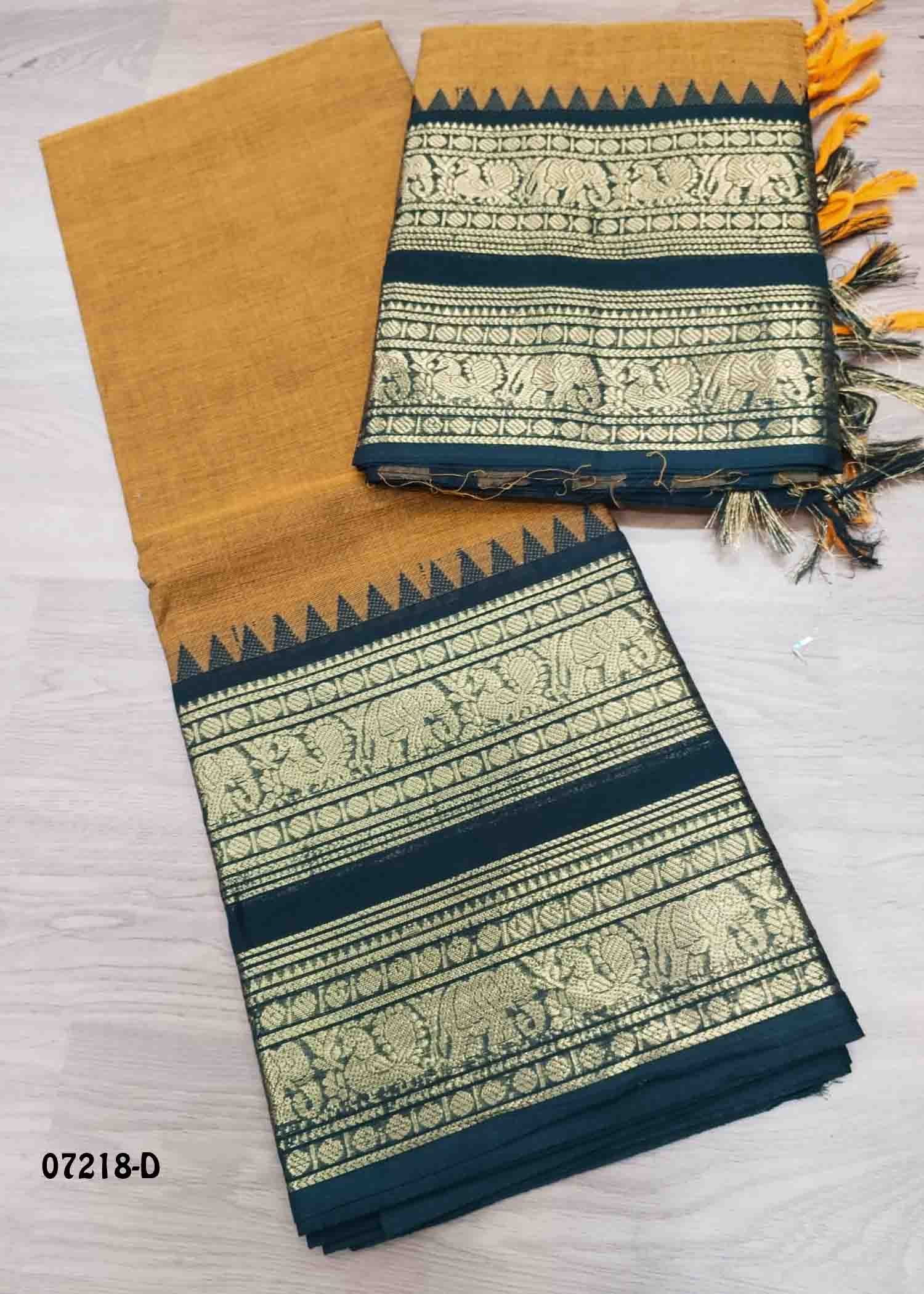 Nilani - 07218-D Mustard Color Treaditional South Cotton Salwar Material CM1424367 (LR6C)
