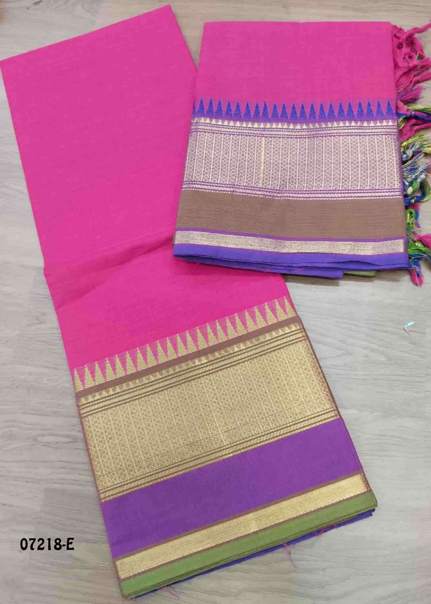 Nilani - 07218-E Pink Color Treaditional South Cotton Salwar Material CM1424367 (LR6C)