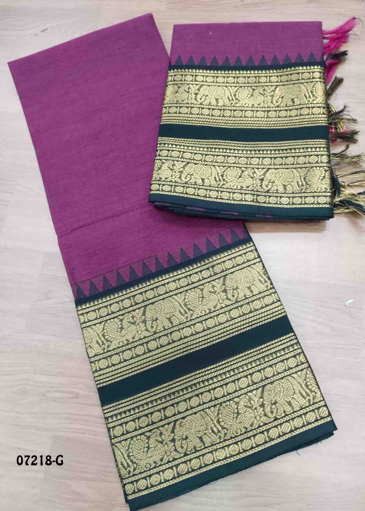 Nilani - 07218-G Purple Color Treaditional South Cotton Salwar Material CM1424367 (LR6C)