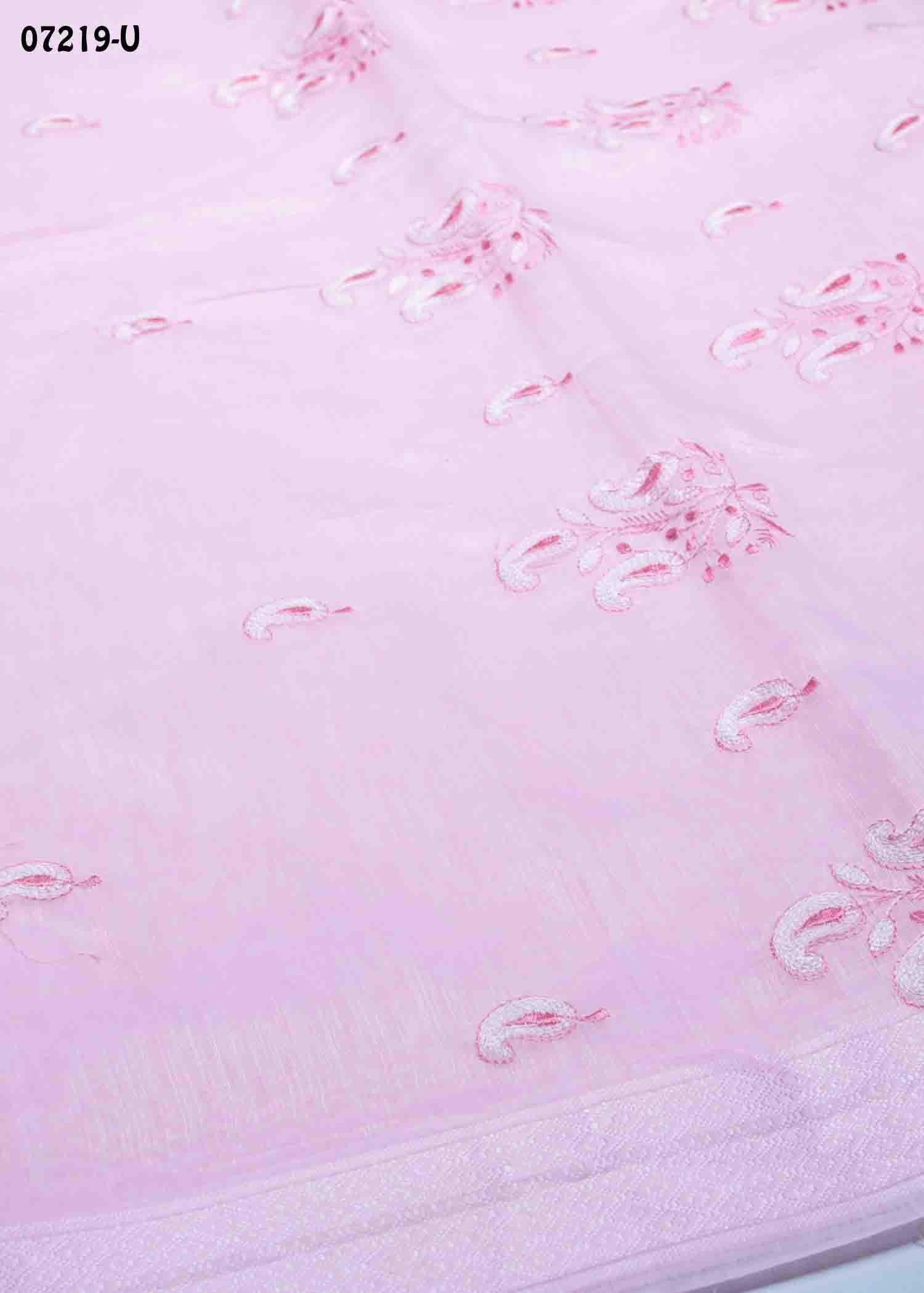 Rudra - 07219-U LightPink Color Trendy Mixed Cotton Saree CM1428606 (LR2D)