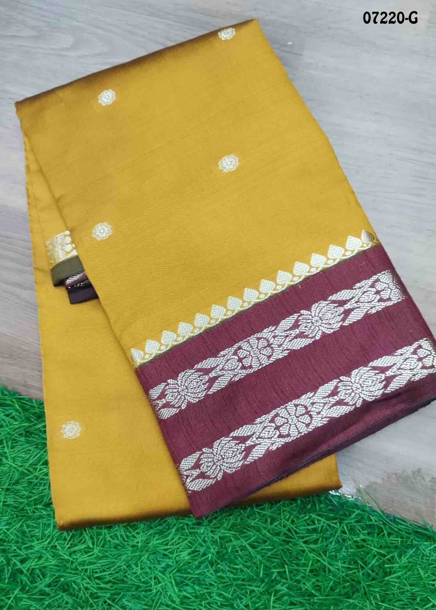 Chandralekha - 07220-G Mustard Color Excellent Lichi Silk Saree CM1432008 (LR2E)
