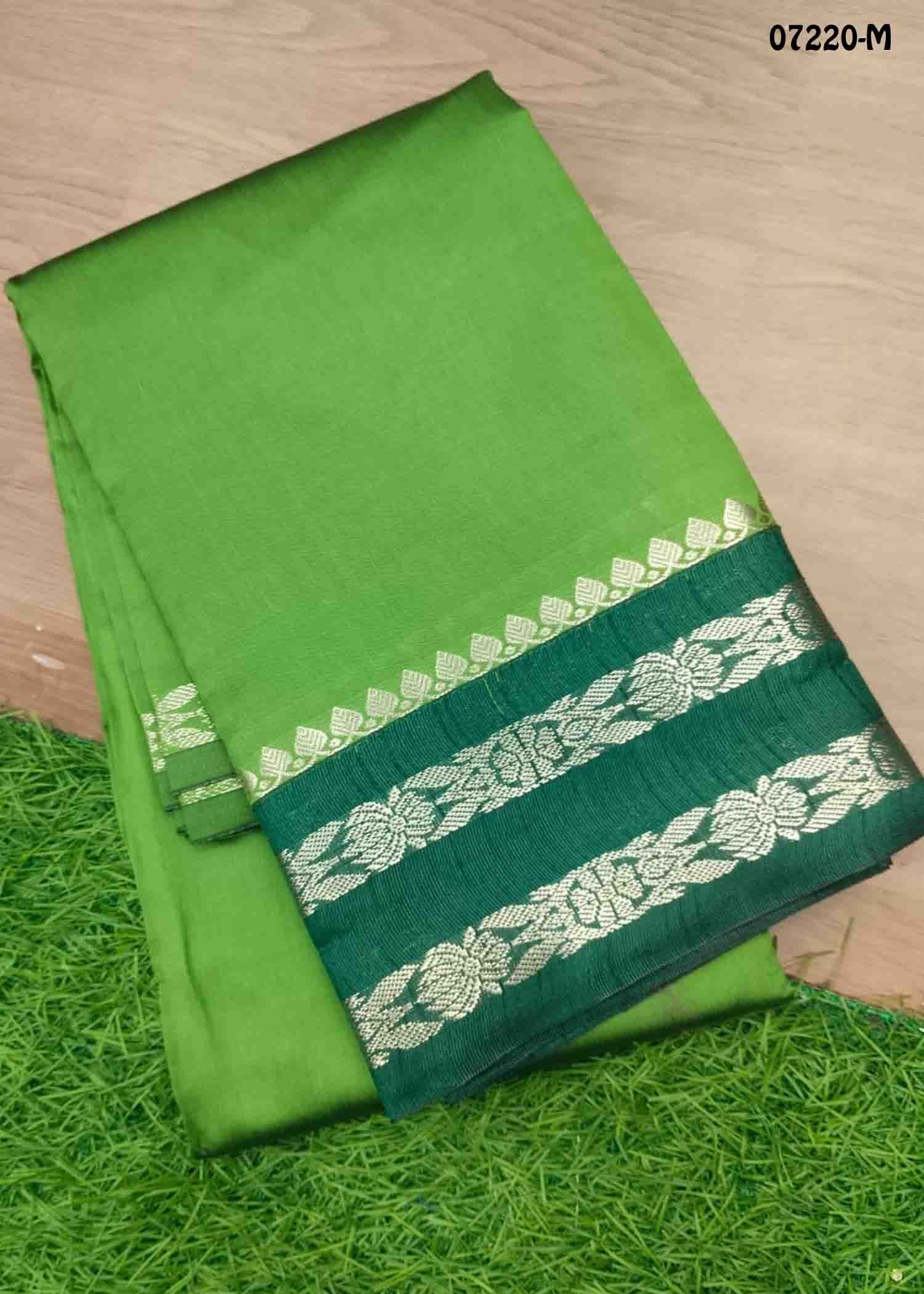 Chandralekha - 07220-M Green Color Excellent Lichi Silk Saree CM1432008 (LR2E)