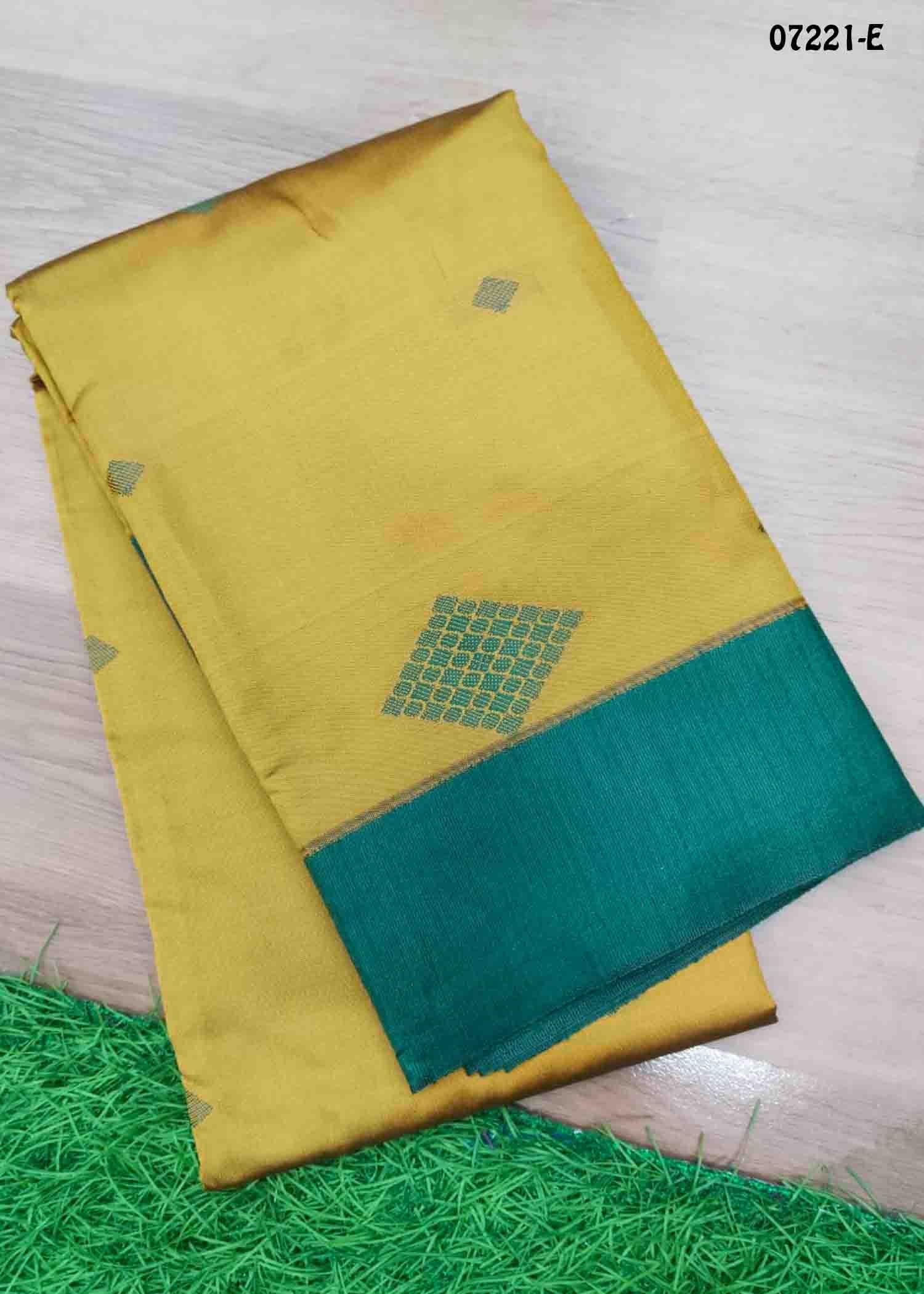 Charumathy - 07221-E Mustard Color Excellent Lichi Silk Saree CM1432008 (LR2E)