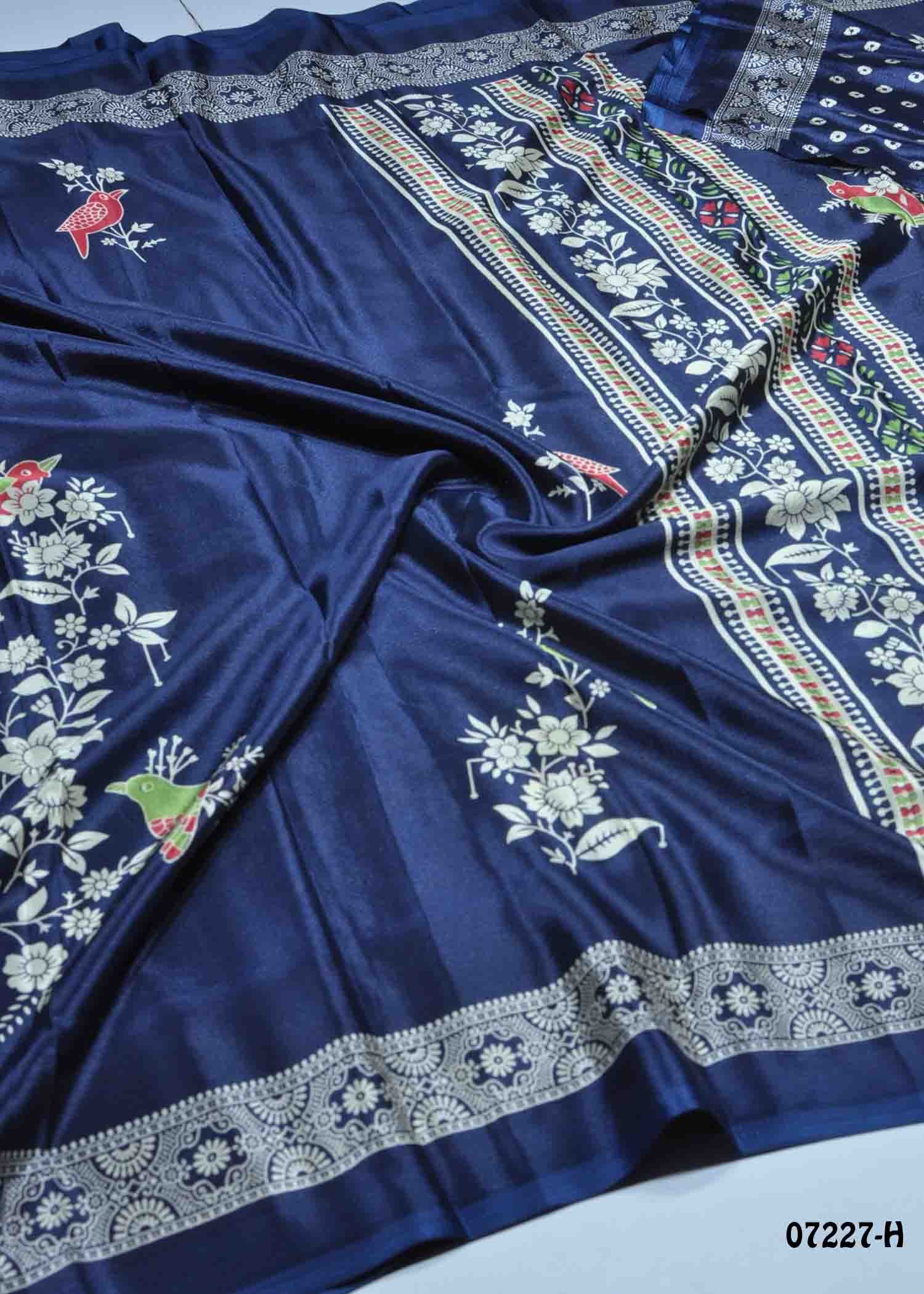 Azhagi - 07227-H NavyBlue Color Trendy Crepe Saree CM1426673 (LR4B)