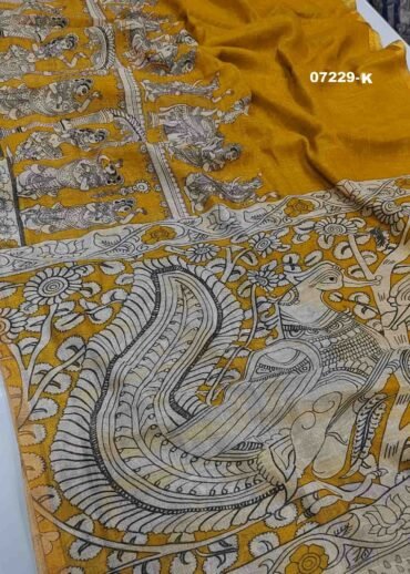 Meerabai - 07229-K  Yellow Color Trendy Linen Cotton Saree CM1437711 (LR3B)