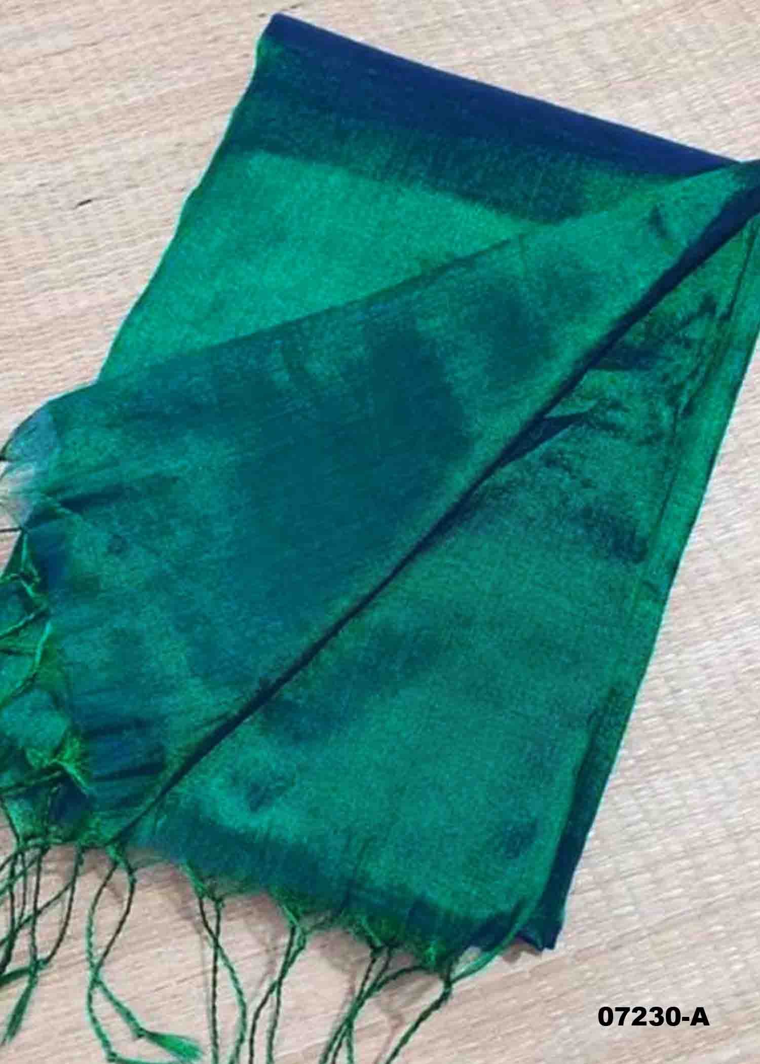 Madhumitha - 07230-A PeacockGreen Color Trendy Tissue Cotton Saree CM1428232 (LR4C)